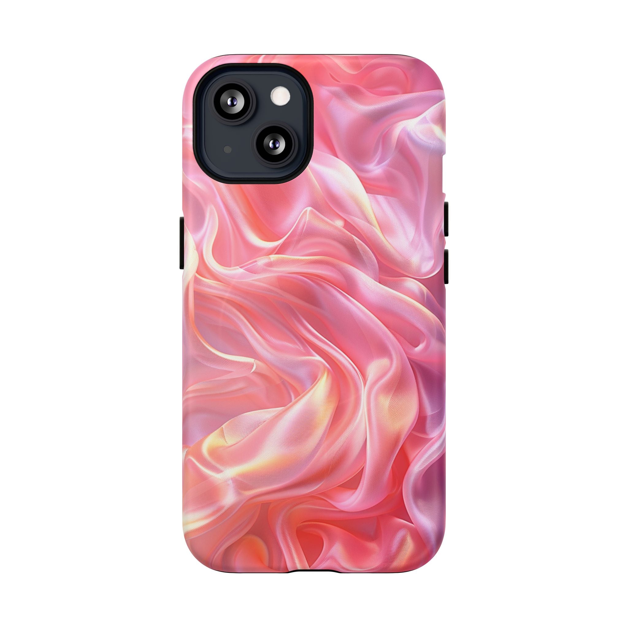 Pink Swirl Tough Magnetic Phone Case — Protective Magnetic iPhone Cover with Iridescent Marble Design