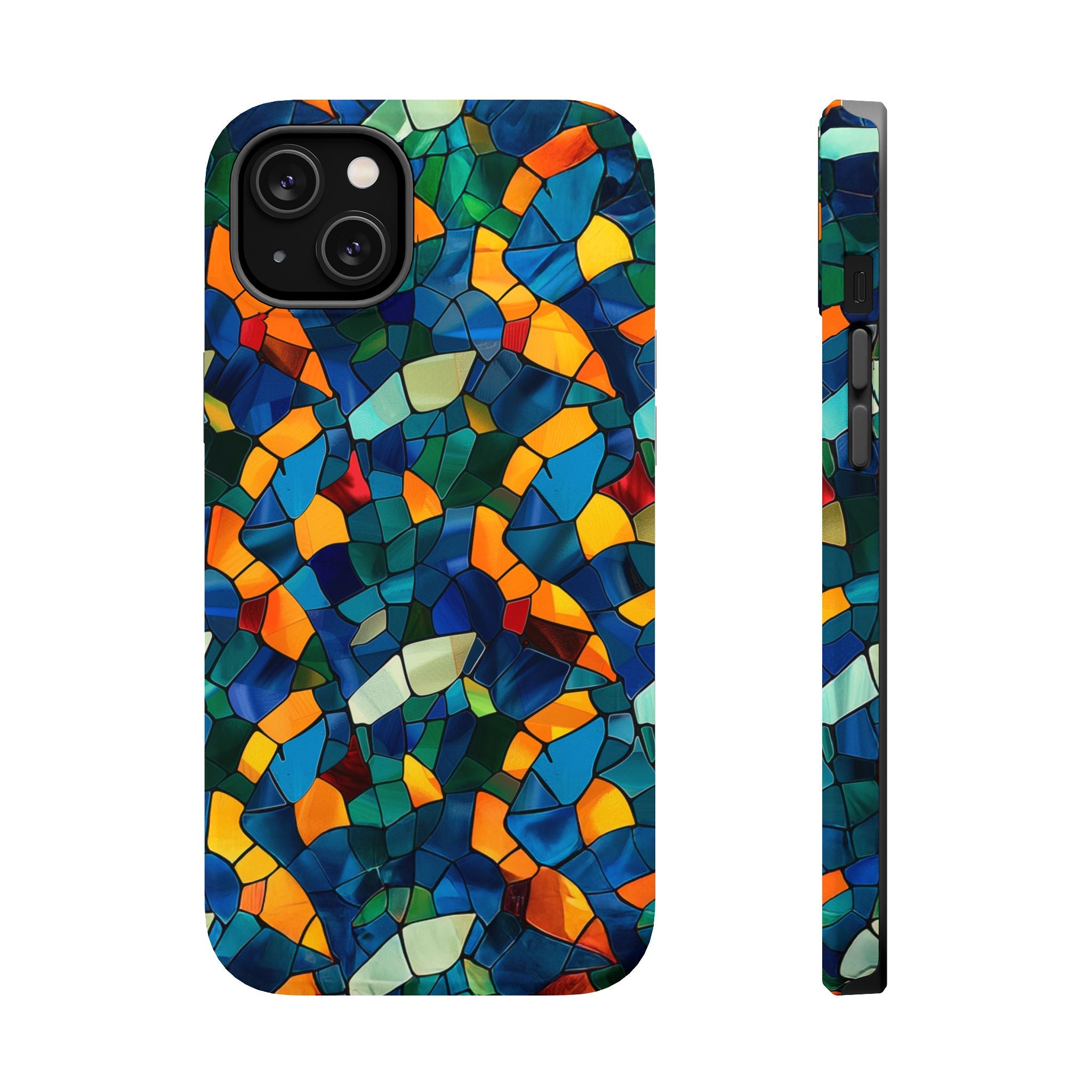 Stained Glass Mosaic Magnetic Impact Phone Case — Durable Protective Cover
