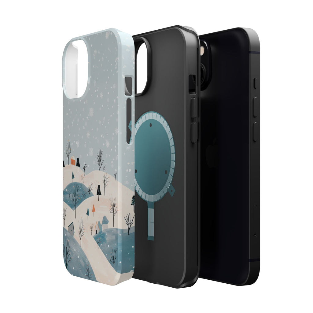 Winter Snowy Hills Magnetic Impact Phone Case — Cute Scenic Landscape iPhone Cover