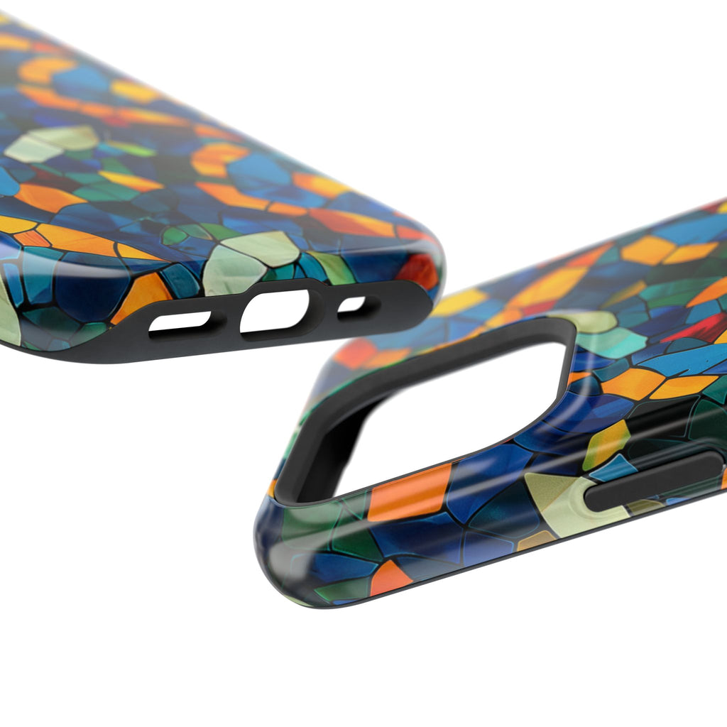 Stained Glass Mosaic Magnetic Impact Phone Case — Durable Protective Cover