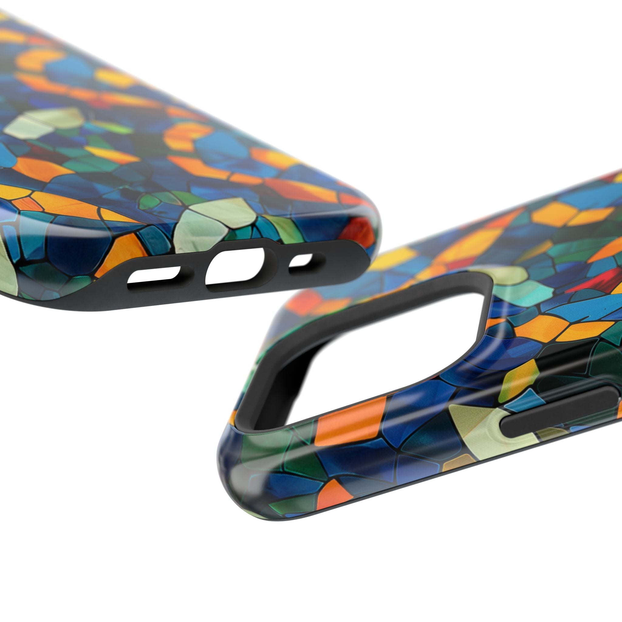 Stained Glass Mosaic Magnetic Impact Phone Case — Durable Protective Cover
