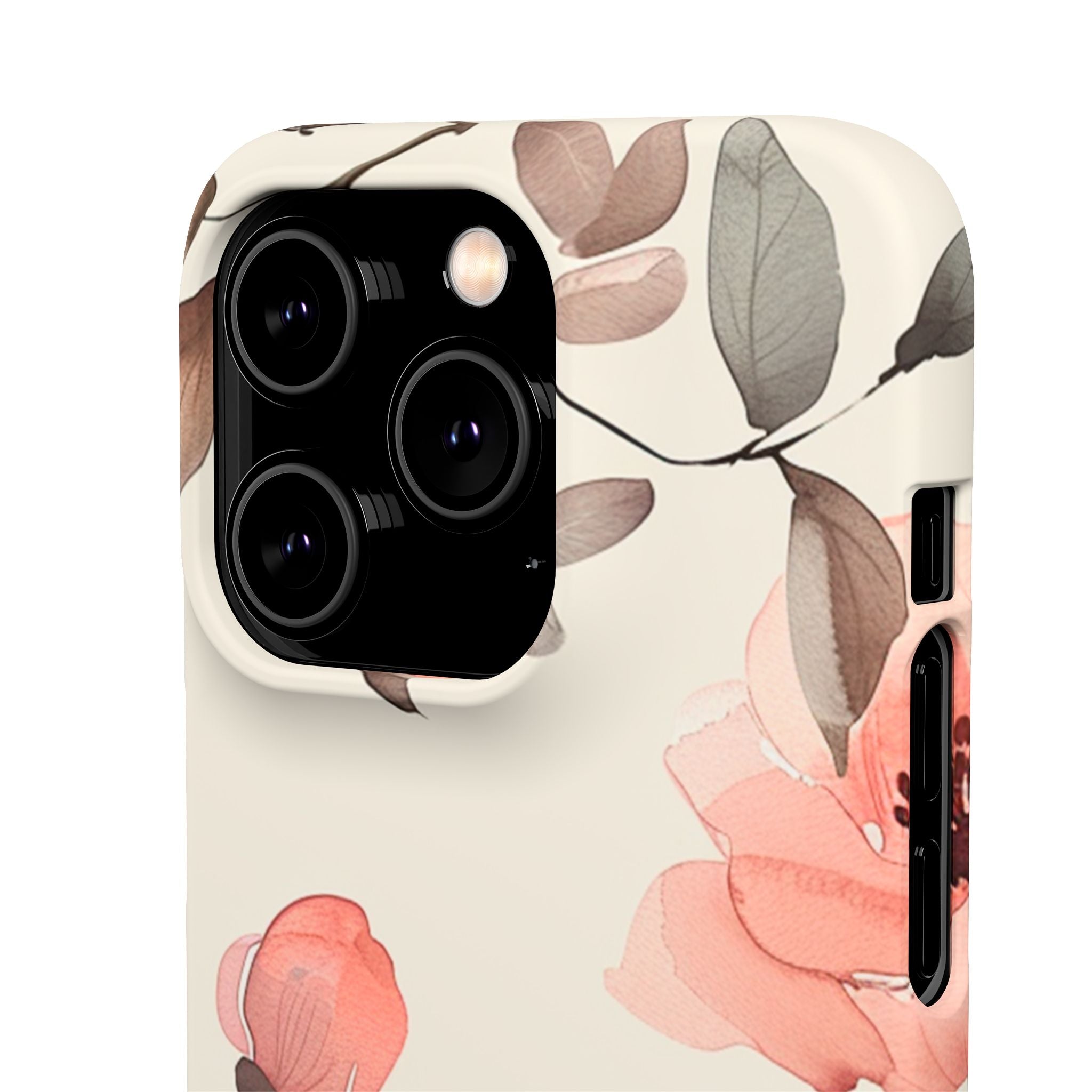 Floral Snap Phone Case — Blush Watercolor Poppies
