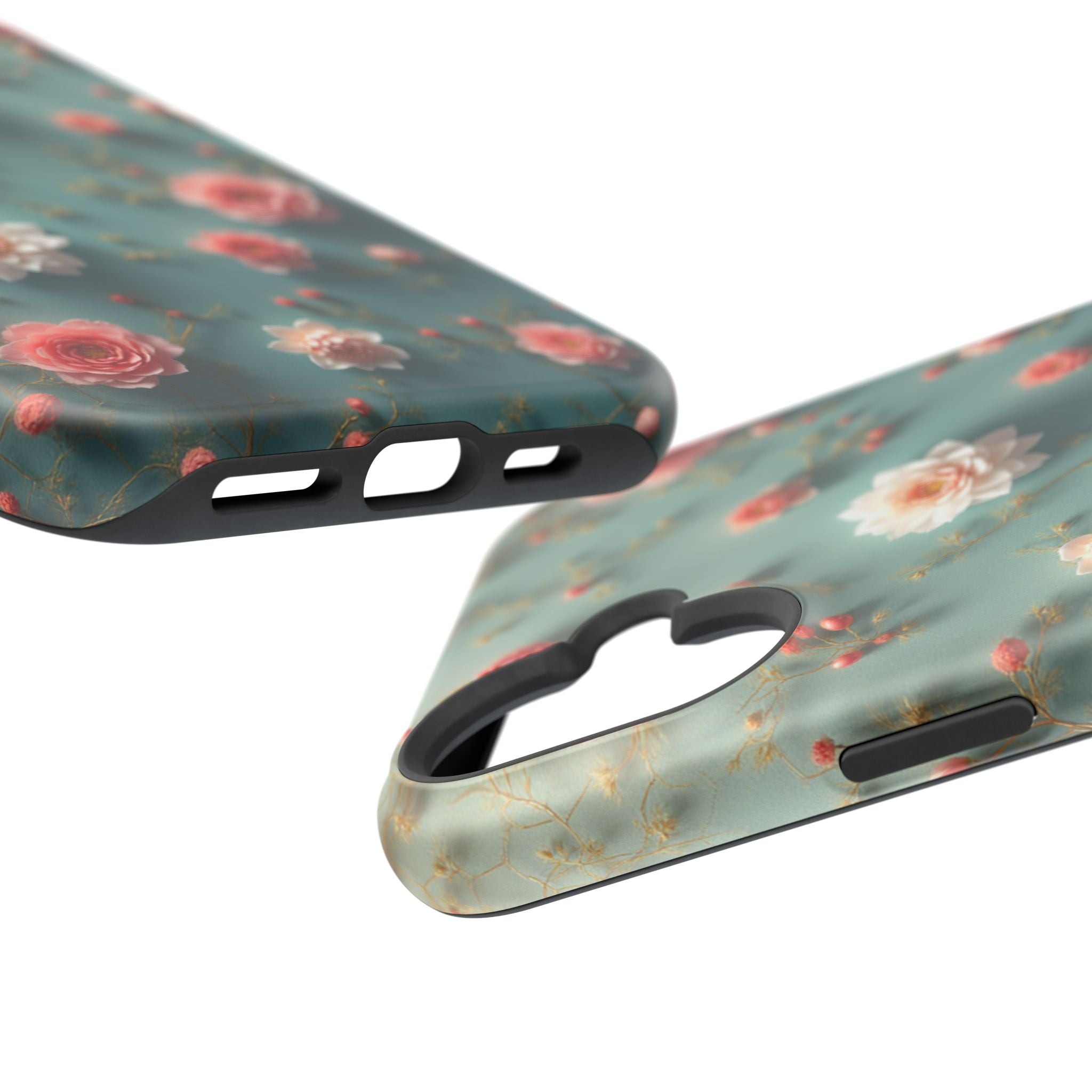 Floral Rose Pattern Magnetic Impact-Resistant Phone Case