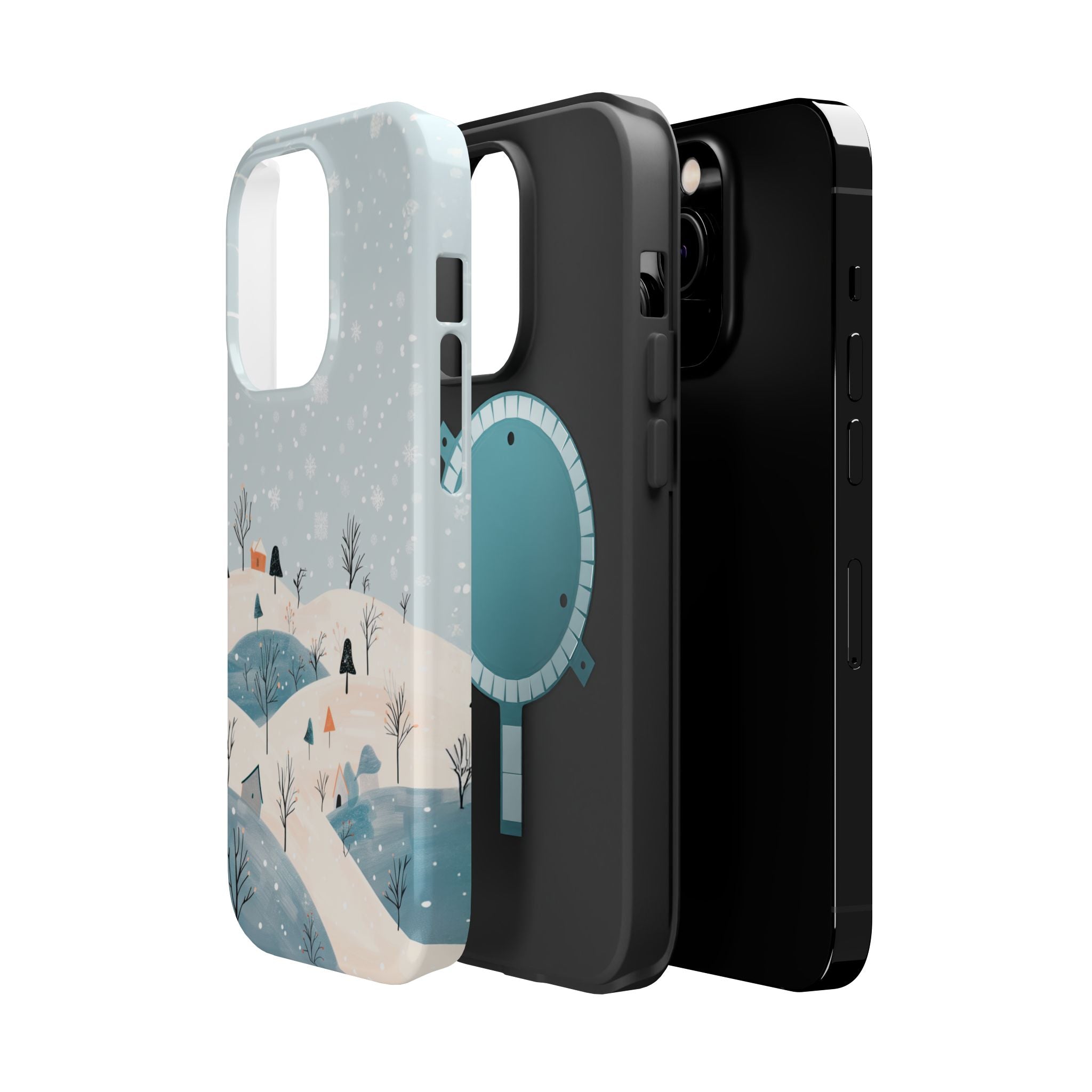 Winter Snowy Hills Magnetic Impact Phone Case — Cute Scenic Landscape iPhone Cover