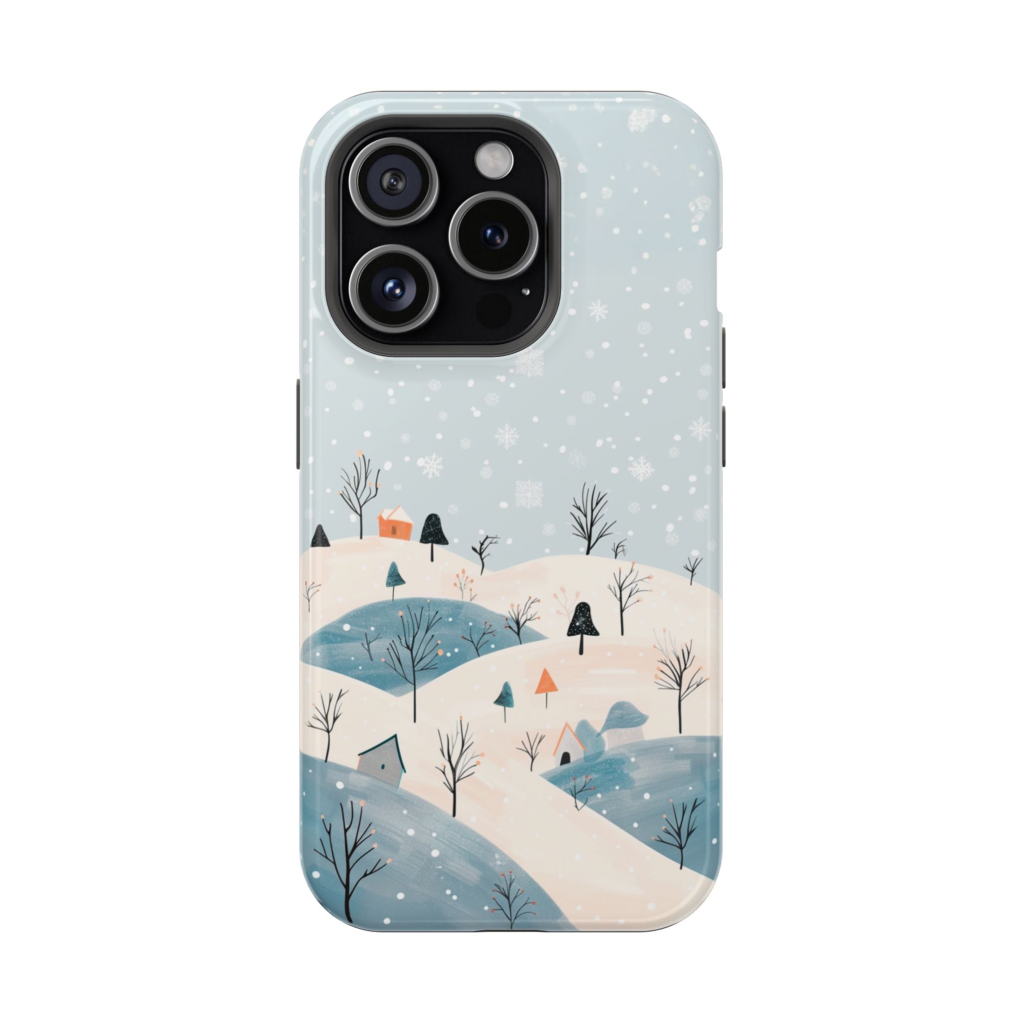 Winter Snowy Hills Magnetic Impact Phone Case — Cute Scenic Landscape iPhone Cover