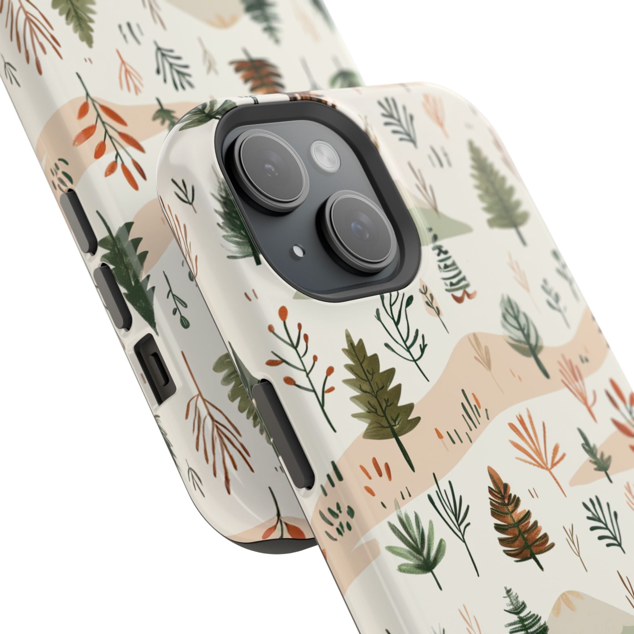 Magnetic Impact-Resistant Phone Case — Woodland Trees Pattern