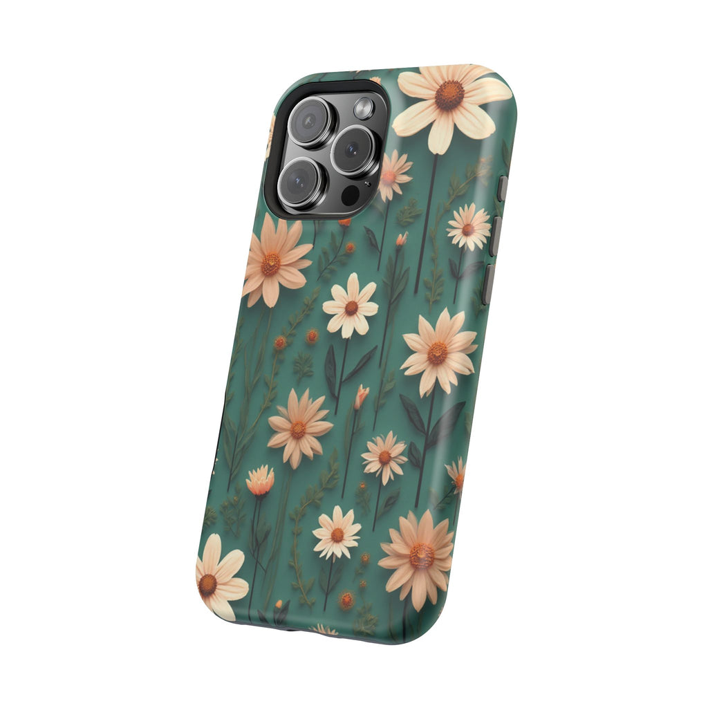 Floral Daisy Magnetic Impact-Resistant Phone Case