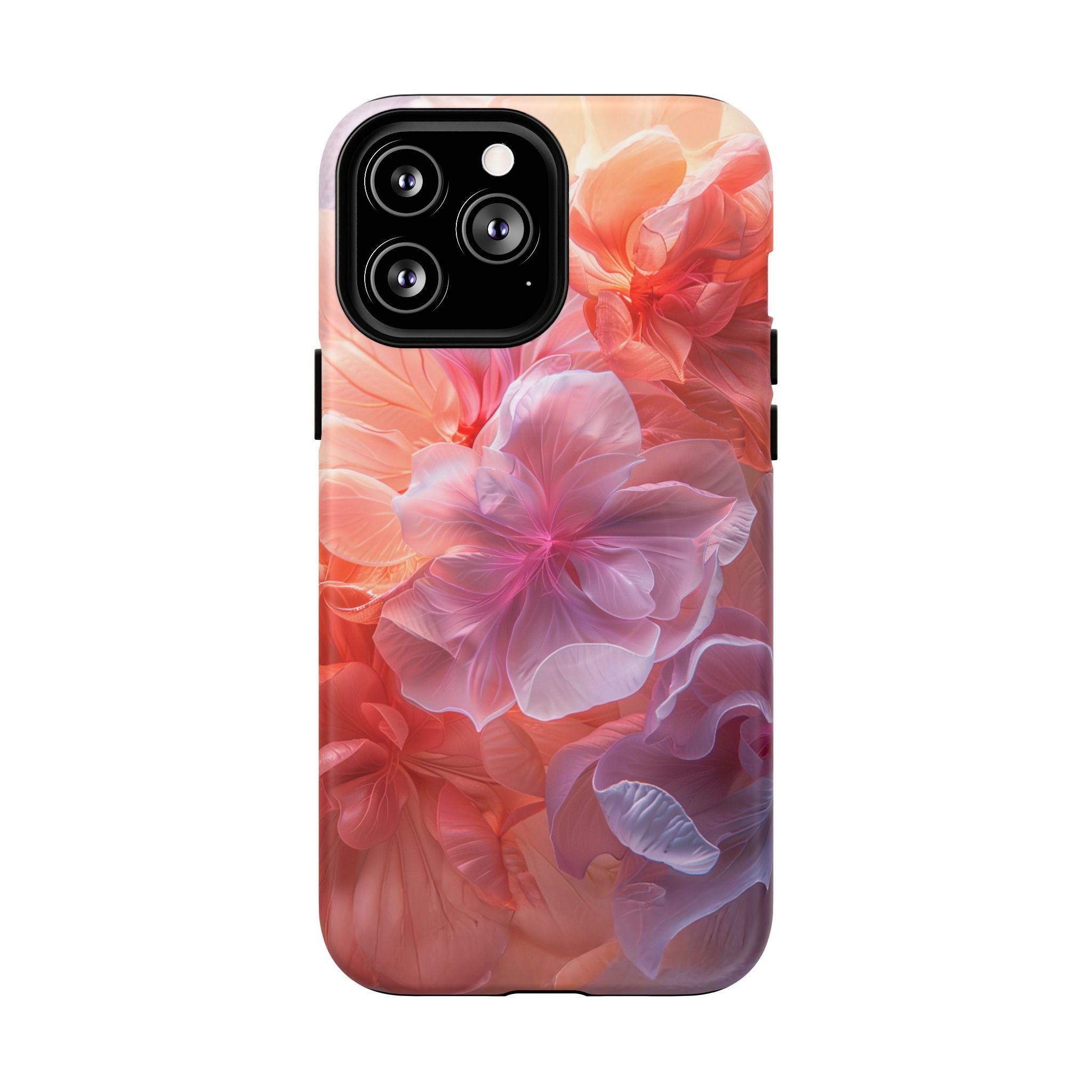 Floral Dream Tough Magnetic Phone Case — Pink Peach Petal Design