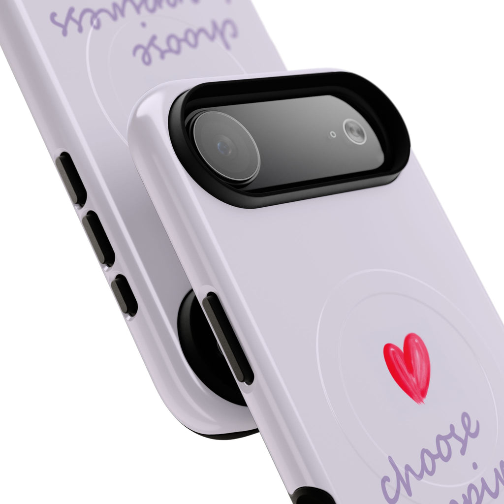 Tough Magnetic Case — "Choose Happiness" Heart Phone Cover