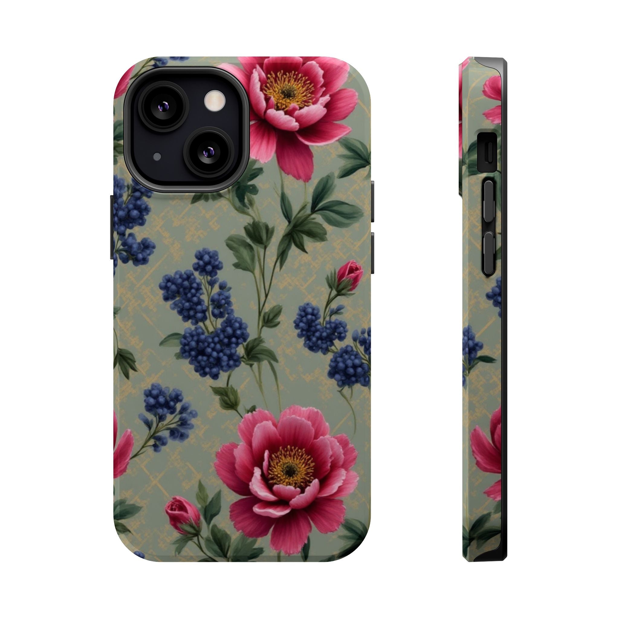 Floral Vintage Magnetic Impact-Resistant Phone Case