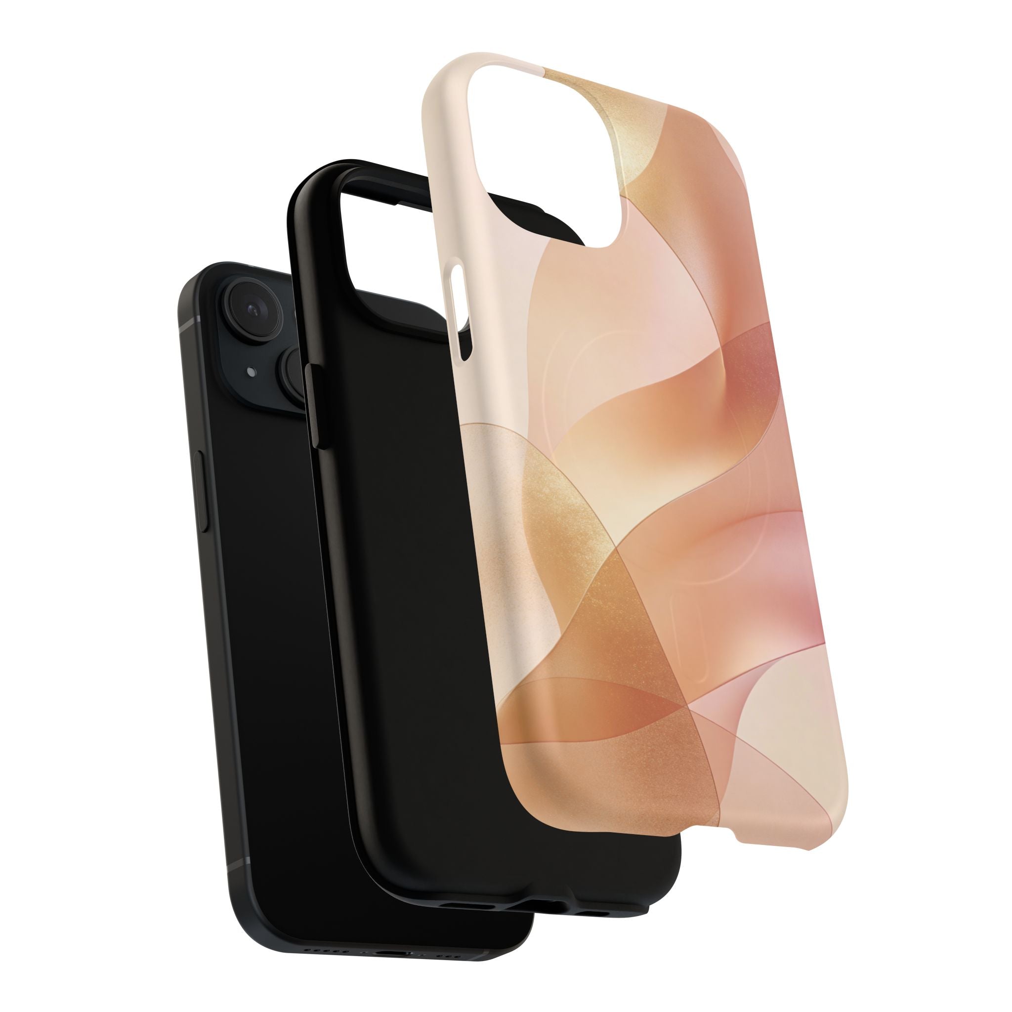 Magnetic Tough Phone Case — Abstract Peach Wave Armor