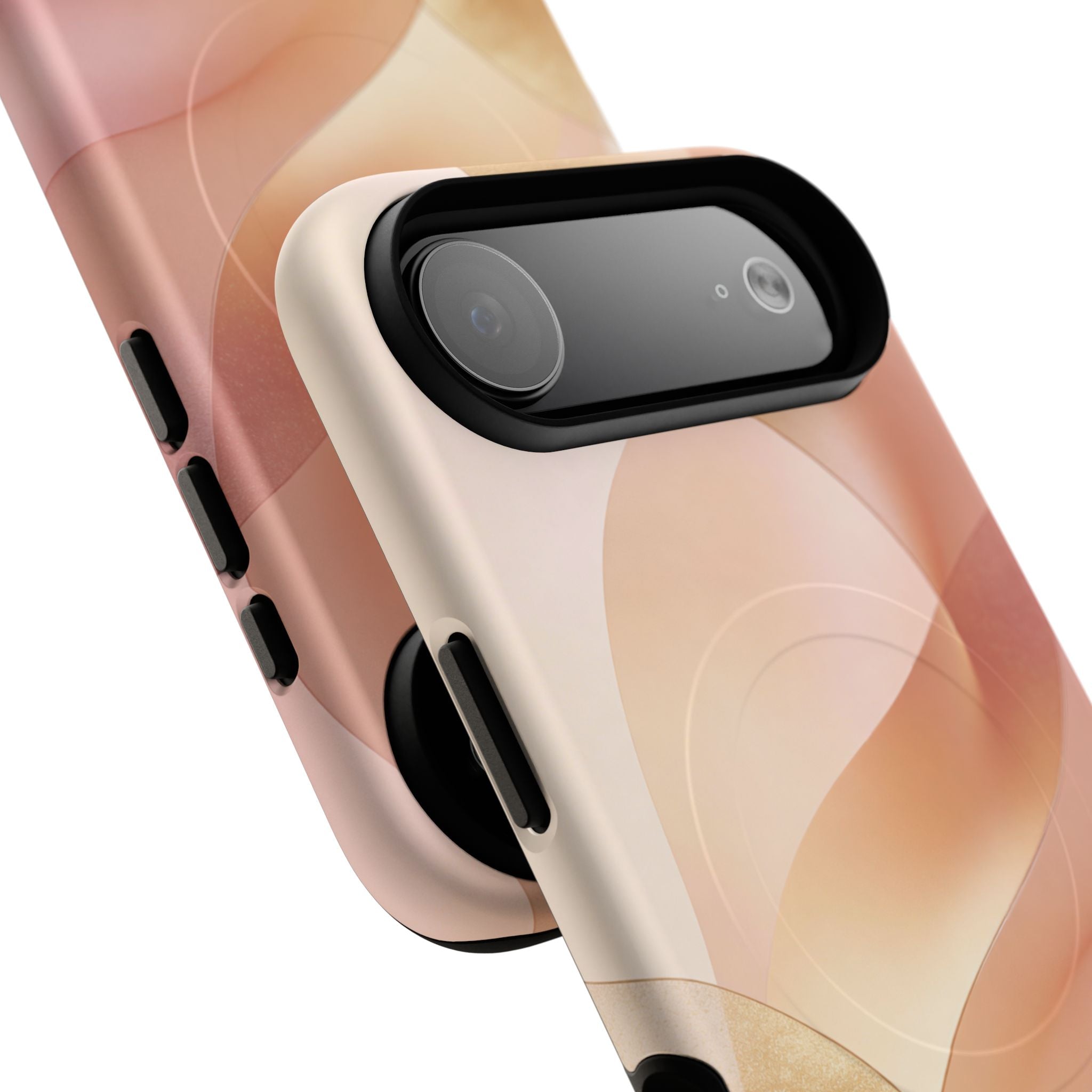 Magnetic Tough Phone Case — Abstract Peach Wave Armor