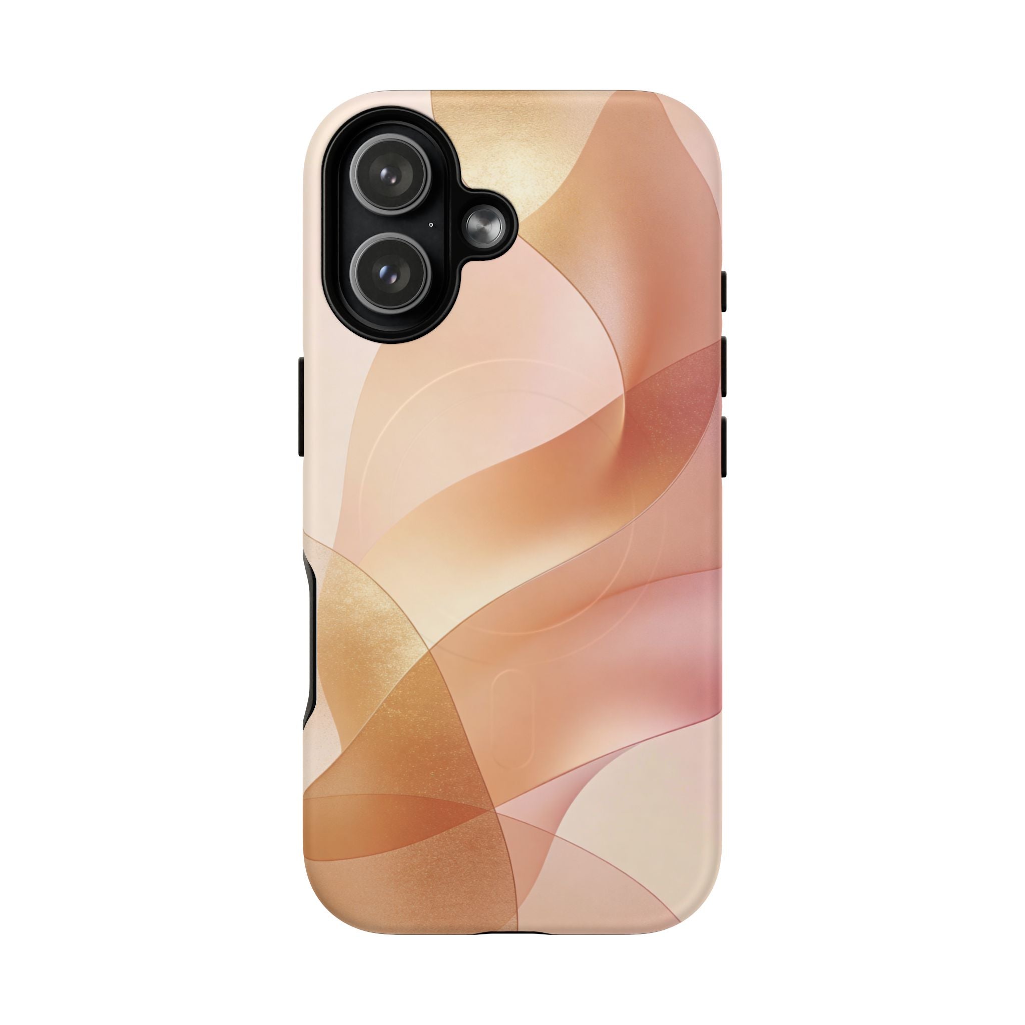 Magnetic Tough Phone Case — Abstract Peach Wave Armor