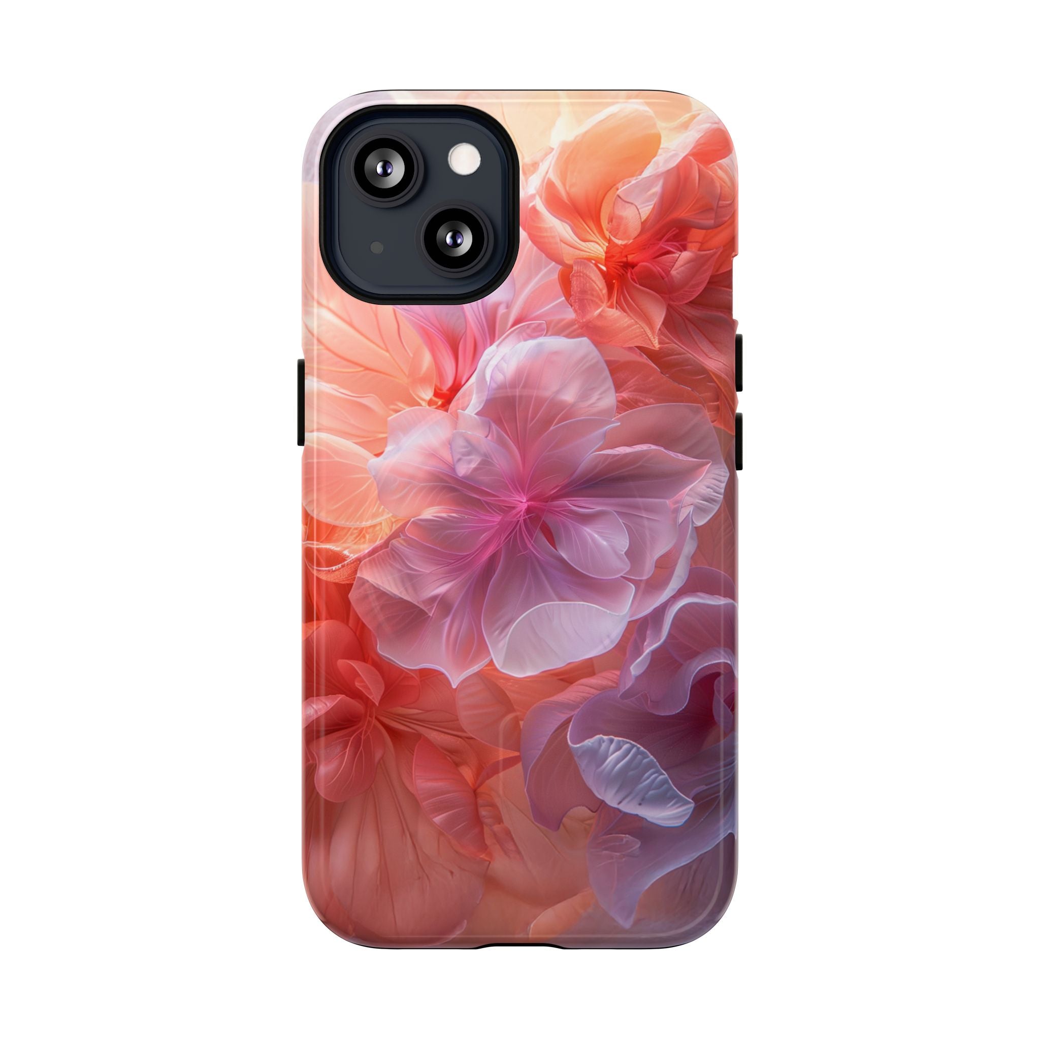 Floral Dream Tough Magnetic Phone Case — Pink Peach Petal Design
