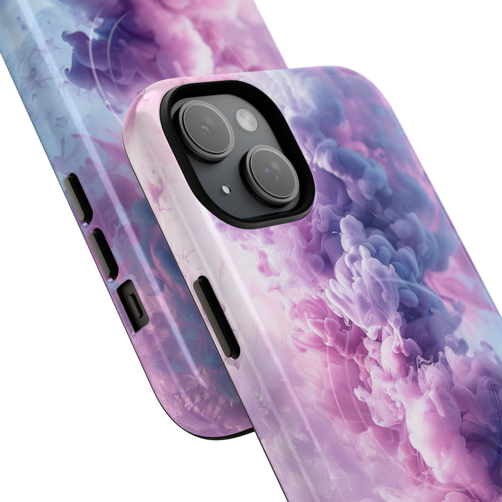 Magnetic Tough Phone Case — Pink & Purple Cloud Smoke Design