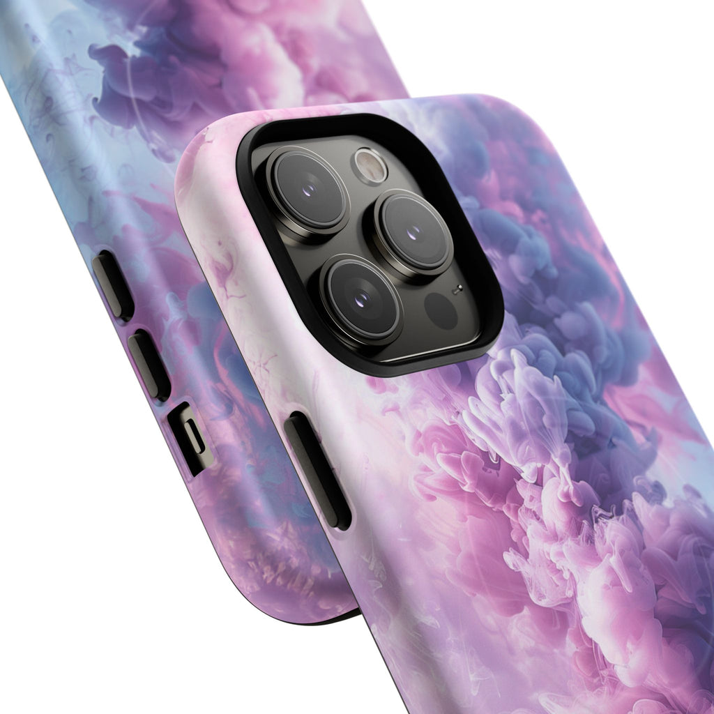 Magnetic Tough Phone Case — Pink & Purple Cloud Smoke Design