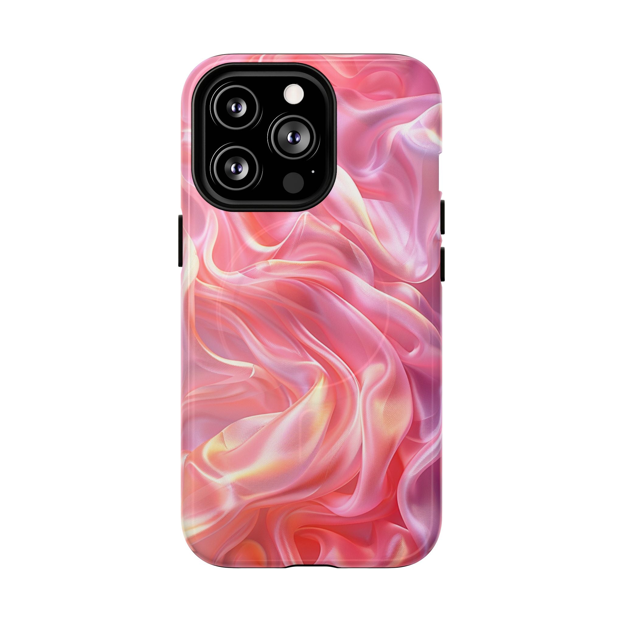 Pink Swirl Tough Magnetic Phone Case — Protective Magnetic iPhone Cover with Iridescent Marble Design