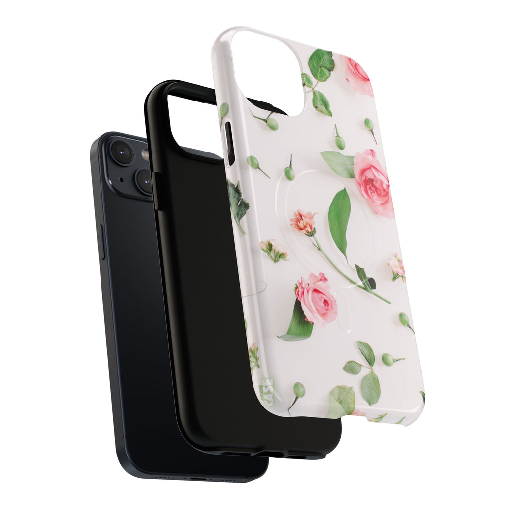 Floral Rose Tough Magnetic Phone Case