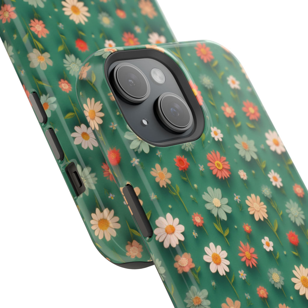 Floral Daisy Magnetic Impact-Resistant Phone Case