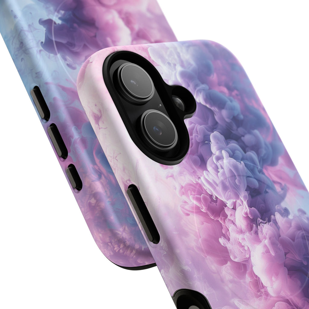 Magnetic Tough Phone Case — Pink & Purple Cloud Smoke Design