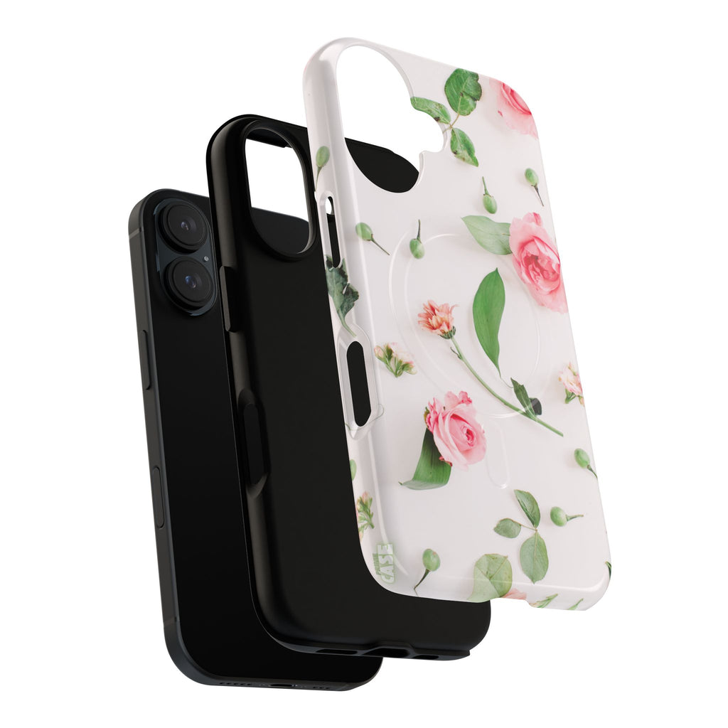Floral Rose Tough Magnetic Phone Case