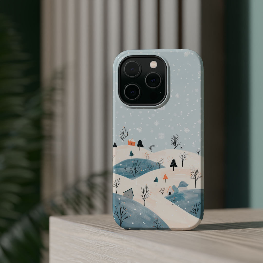 Winter Snowy Hills Magnetic Impact Phone Case — Cute Scenic Landscape iPhone Cover