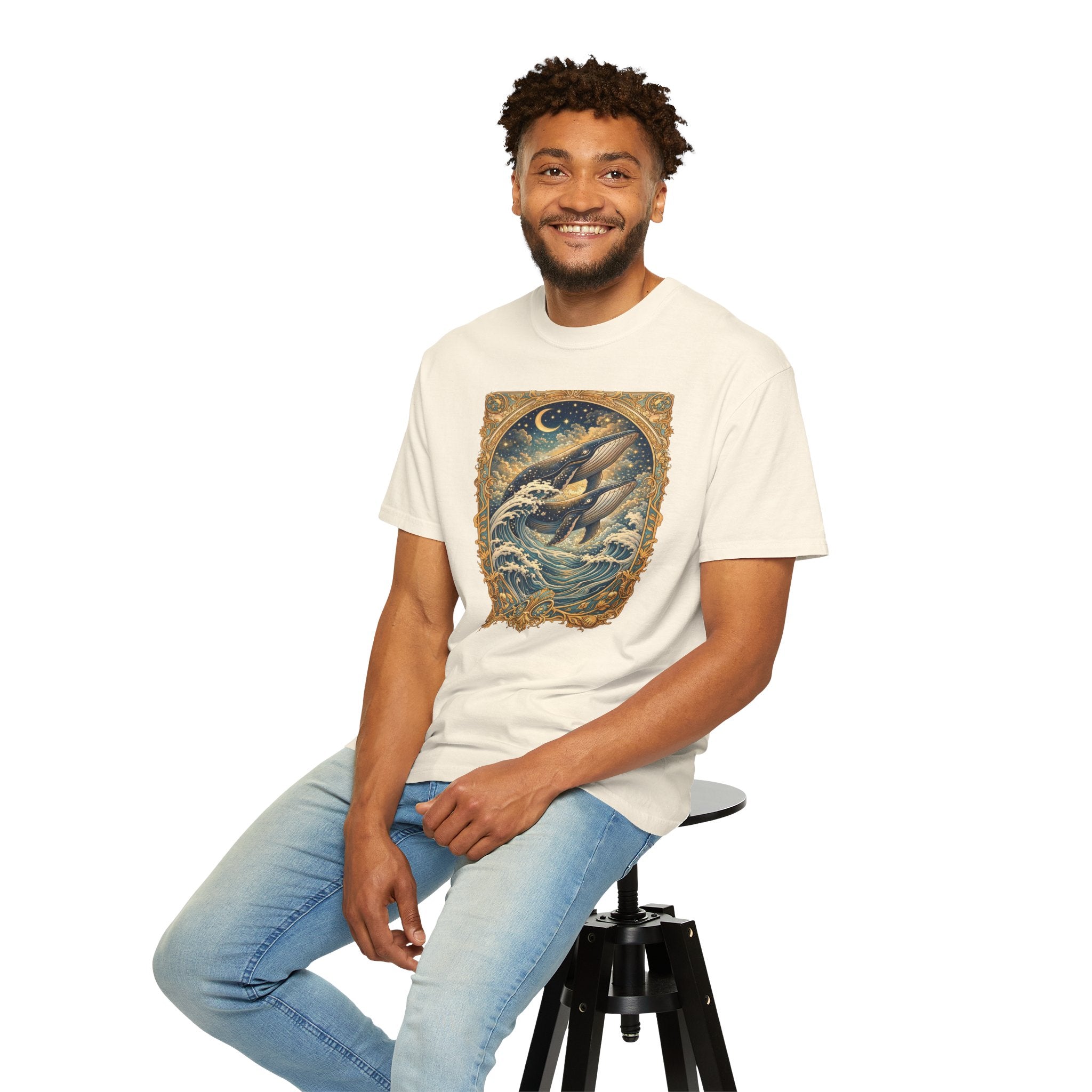 Whales T‑Shirt – Nautical Ocean Art Tee