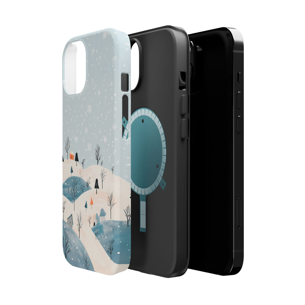 Winter Snowy Hills Magnetic Impact Phone Case — Cute Scenic Landscape iPhone Cover