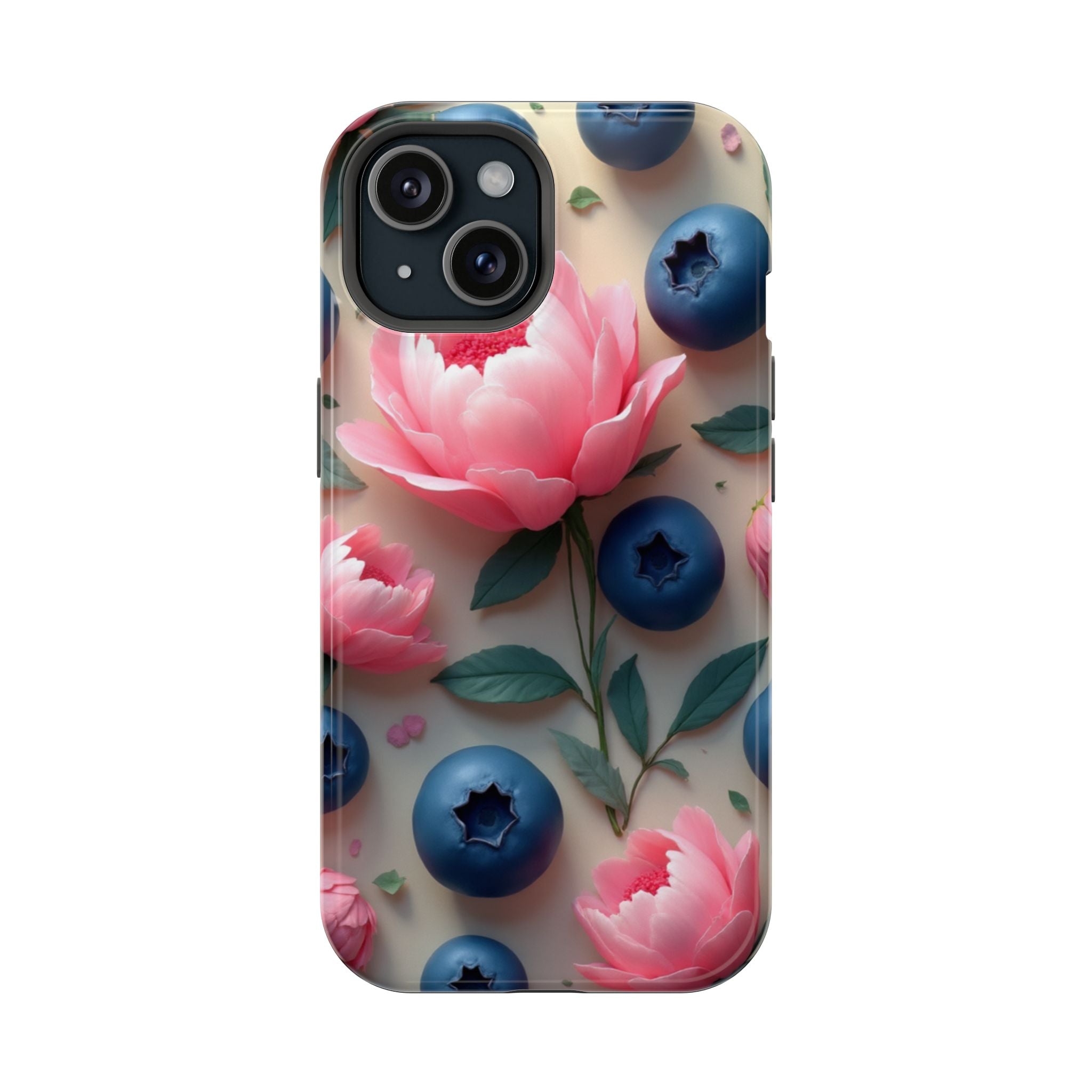 Floral Blueberry Phone Case — Magnetic Impact-Resistant