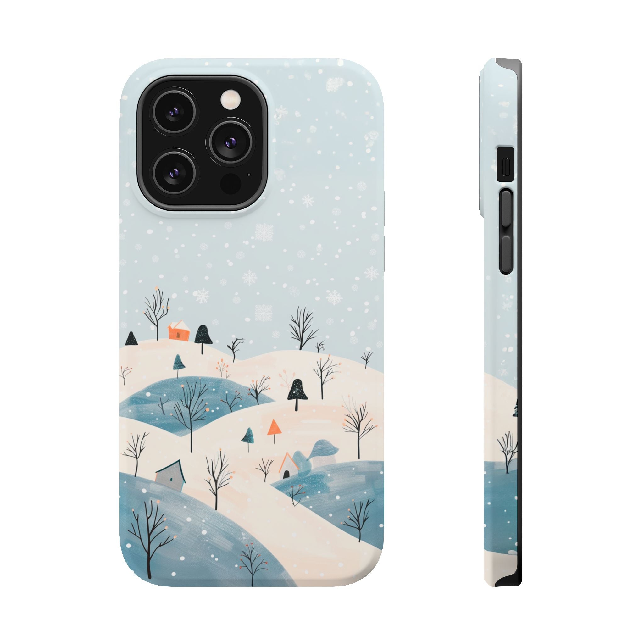 Winter Snowy Hills Magnetic Impact Phone Case — Cute Scenic Landscape iPhone Cover