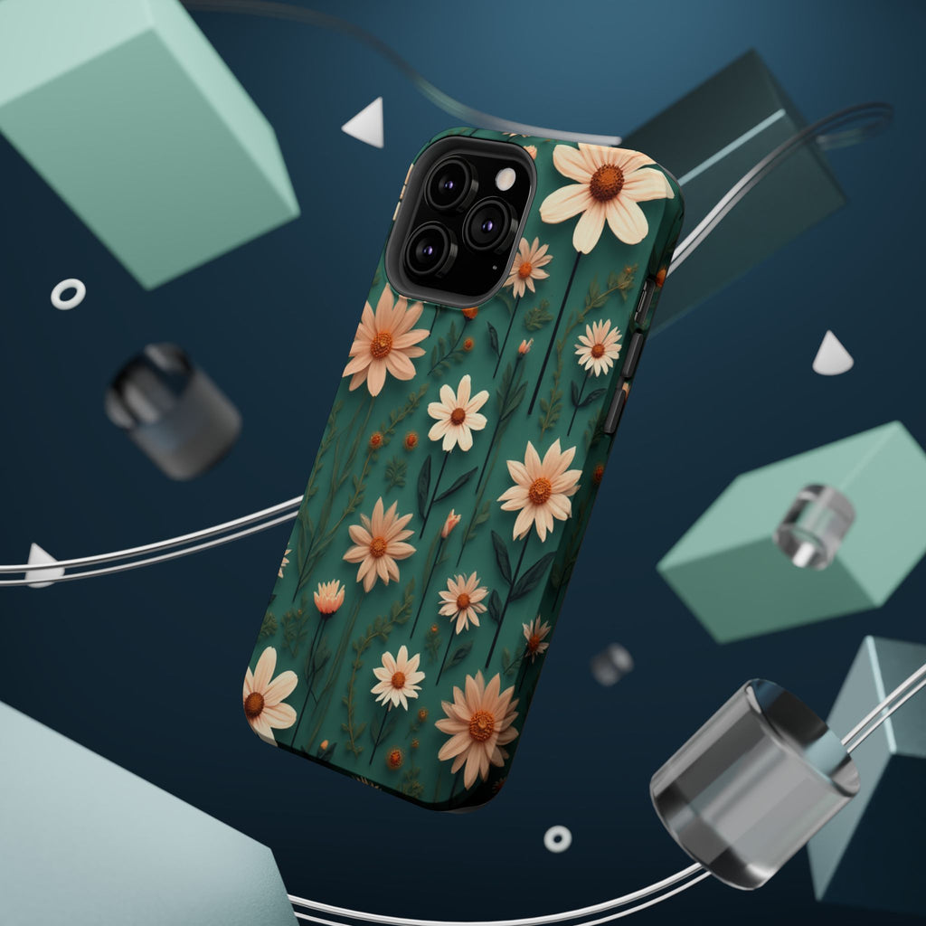 Floral Daisy Magnetic Impact-Resistant Phone Case