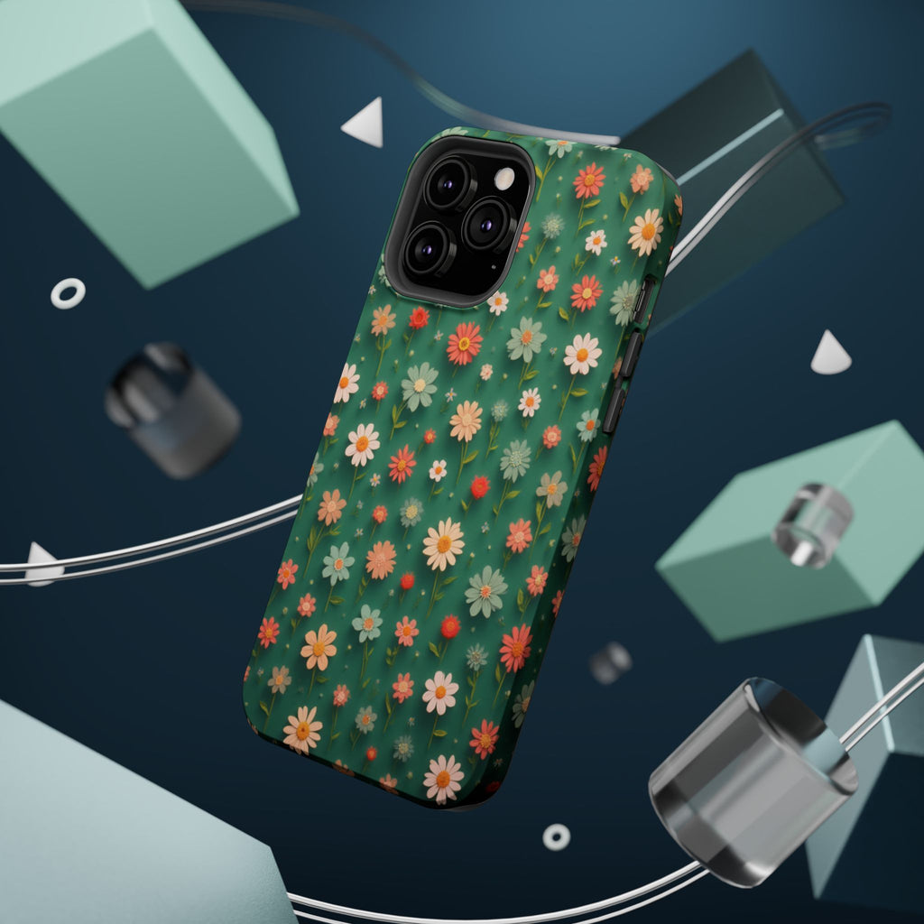 Floral Daisy Magnetic Impact-Resistant Phone Case