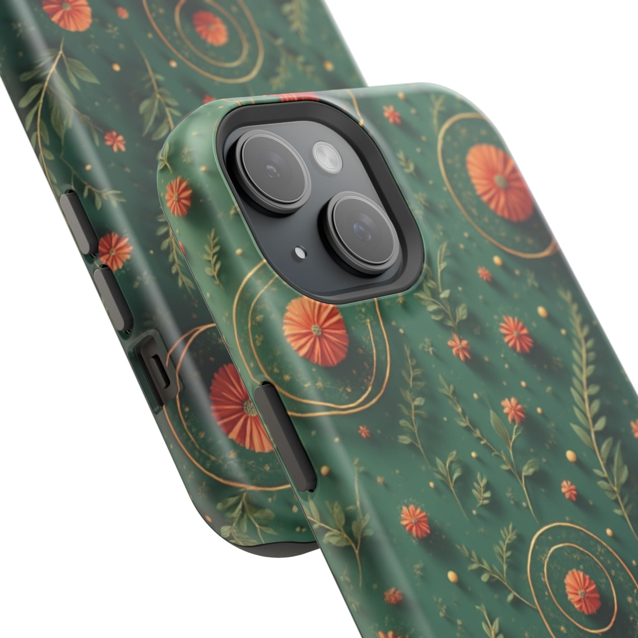 Floral Green Magnetic Impact Phone Case — Protective Botanical Design