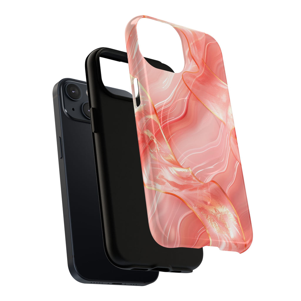 Pink Marble Magnetic Phone Case — Tough Protective iPhone Cover