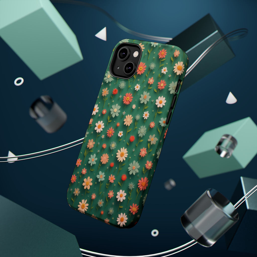 Floral Daisy Magnetic Impact-Resistant Phone Case