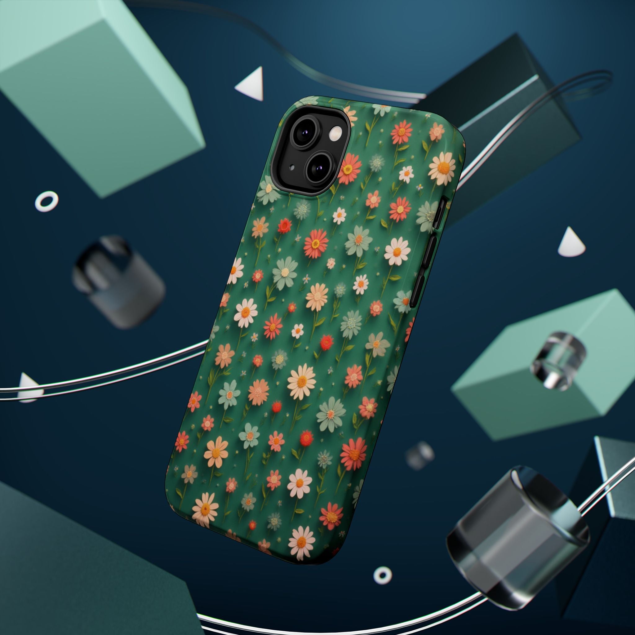 Floral Daisy Magnetic Impact-Resistant Phone Case
