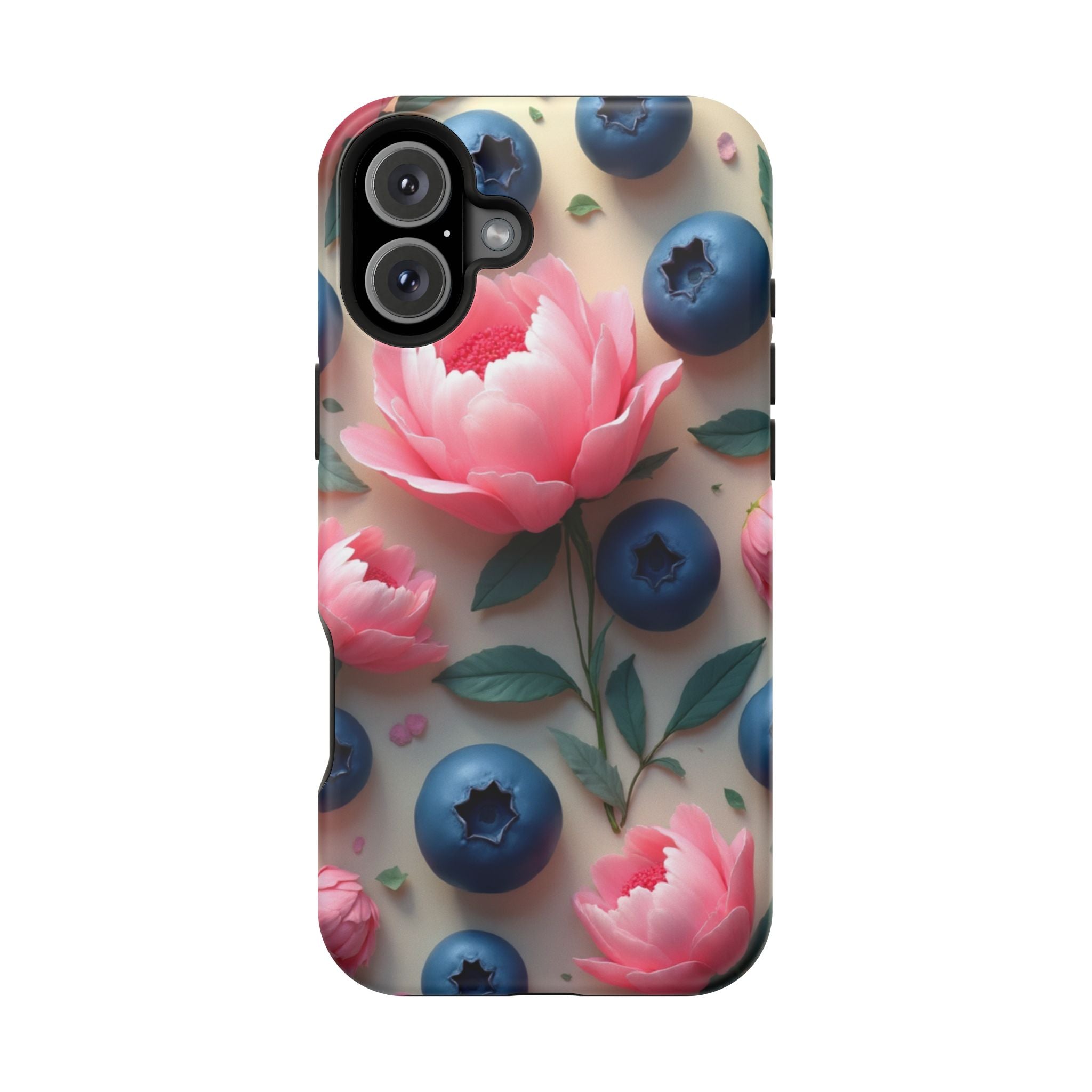 Floral Blueberry Phone Case — Magnetic Impact-Resistant