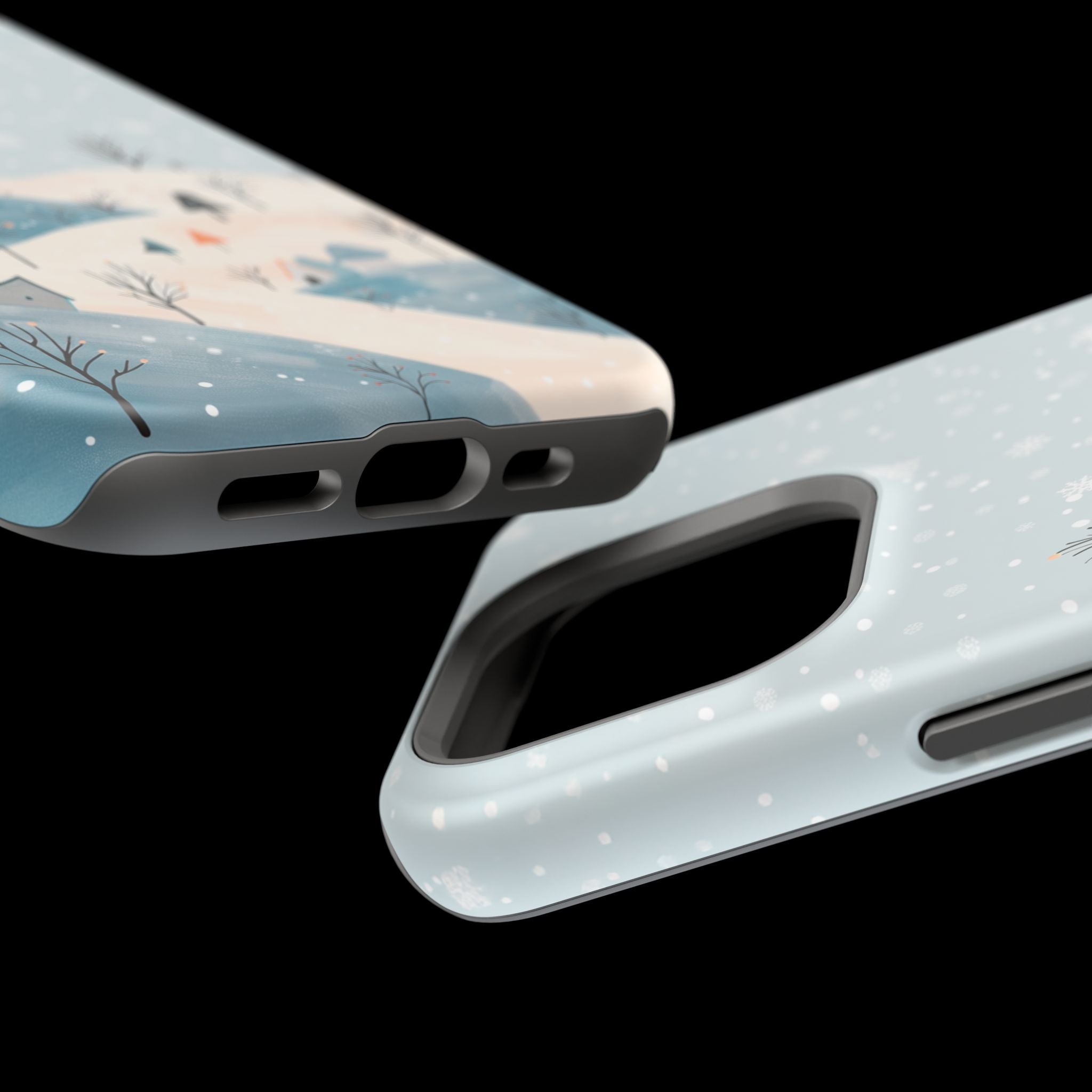 Winter Snowy Hills Magnetic Impact Phone Case — Cute Scenic Landscape iPhone Cover