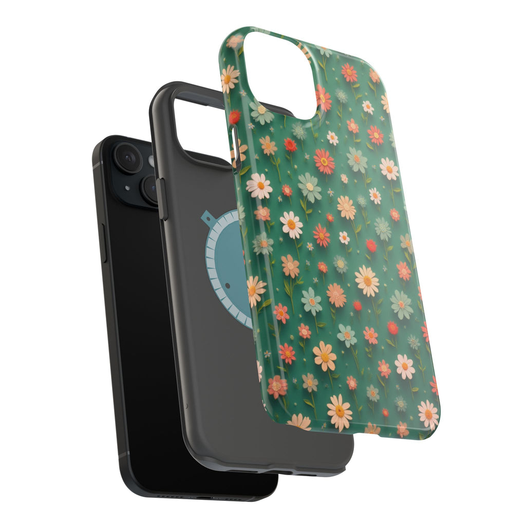 Floral Daisy Magnetic Impact-Resistant Phone Case