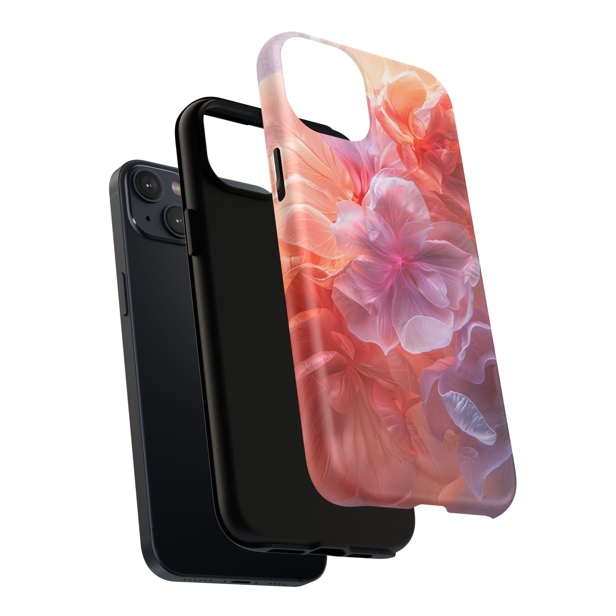 Floral Dream Tough Magnetic Phone Case — Pink Peach Petal Design