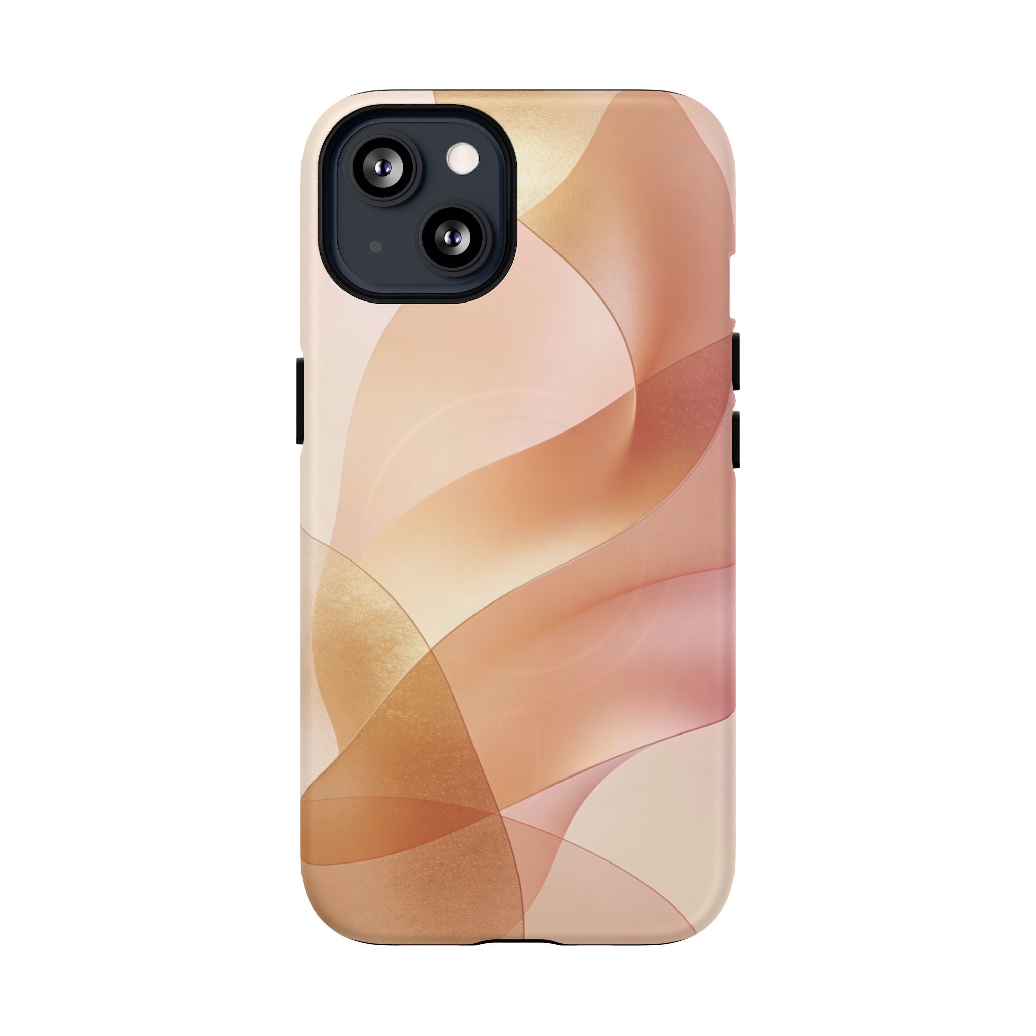 Magnetic Tough Phone Case — Abstract Peach Wave Armor