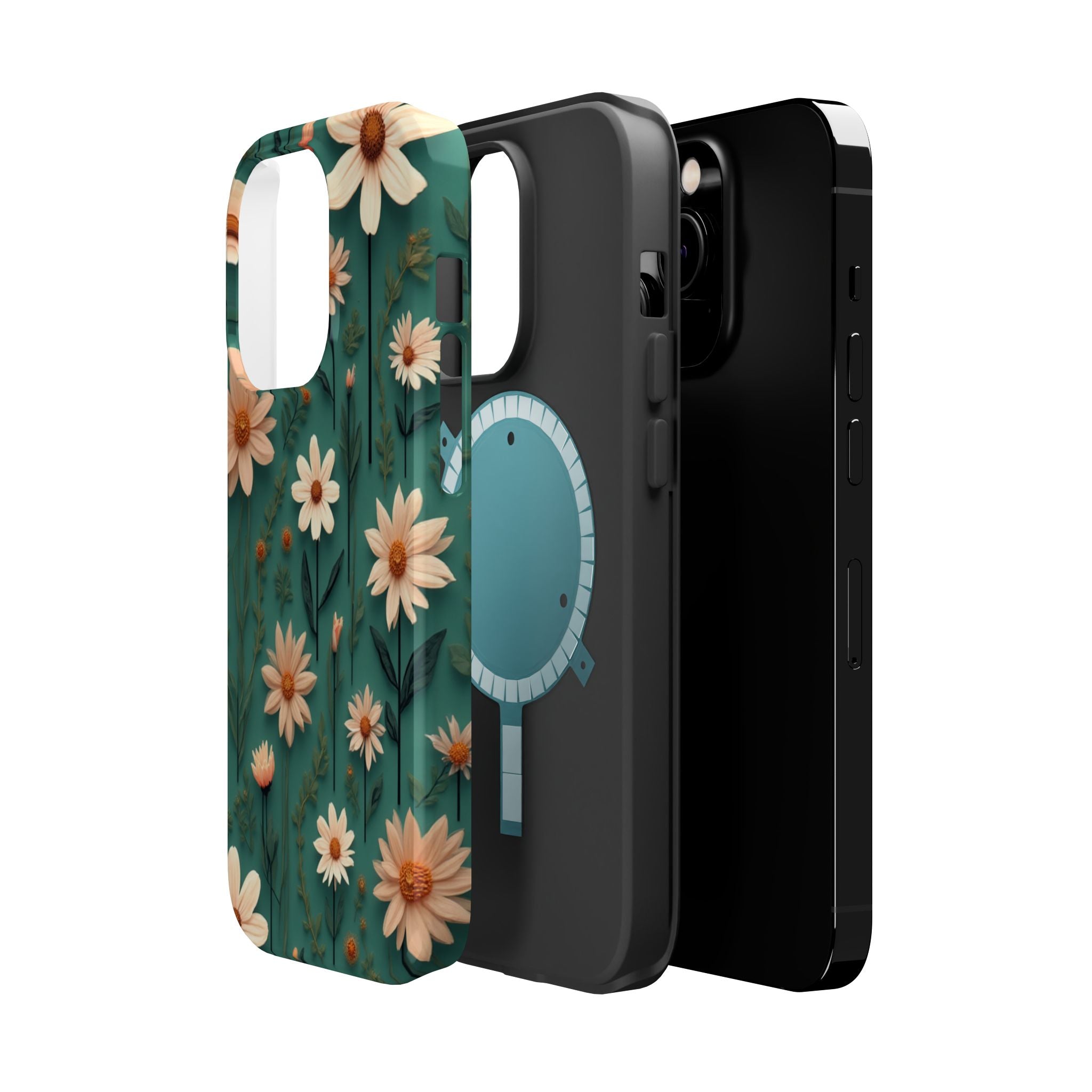 Floral Daisy Magnetic Impact-Resistant Phone Case