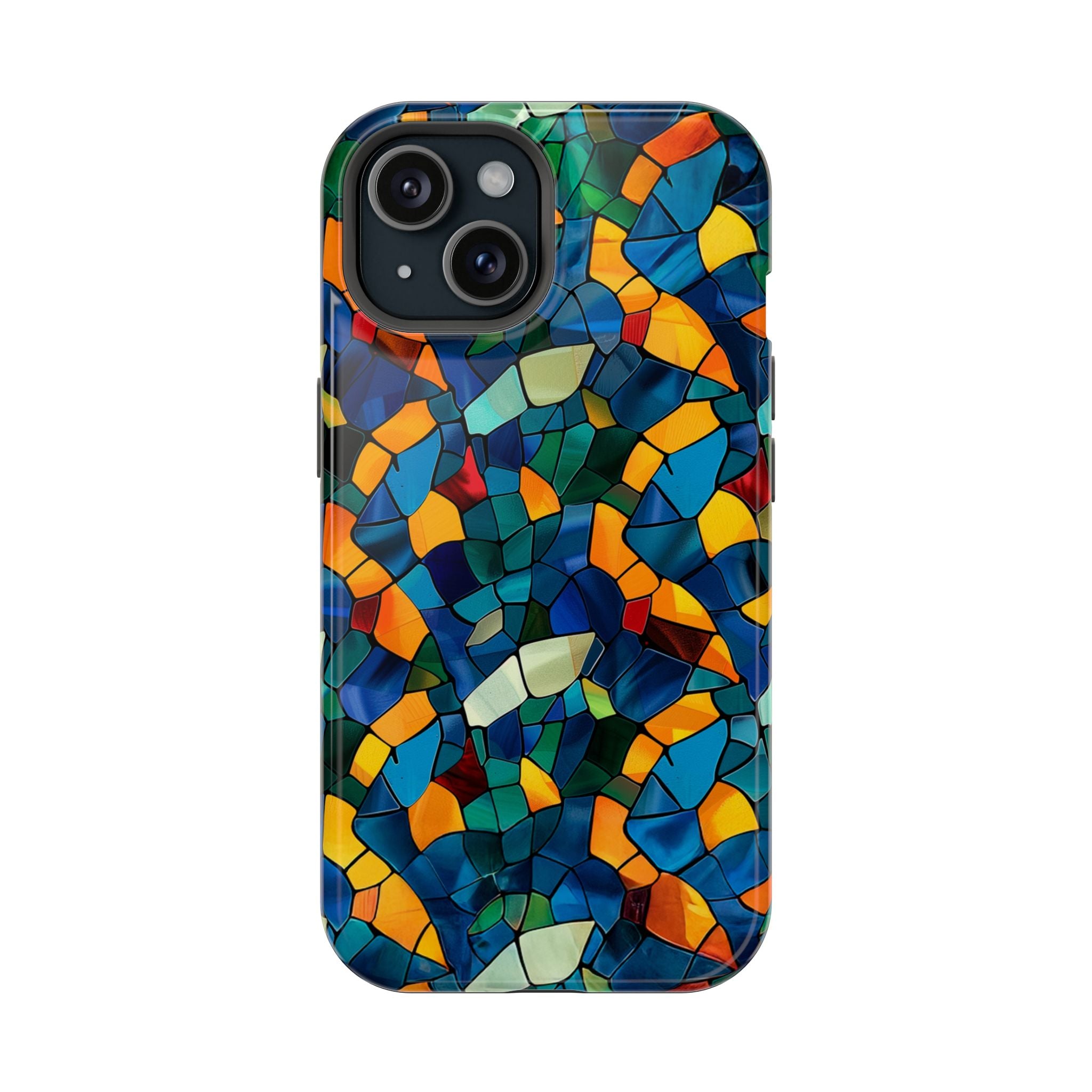 Stained Glass Mosaic Magnetic Impact Phone Case — Durable Protective Cover