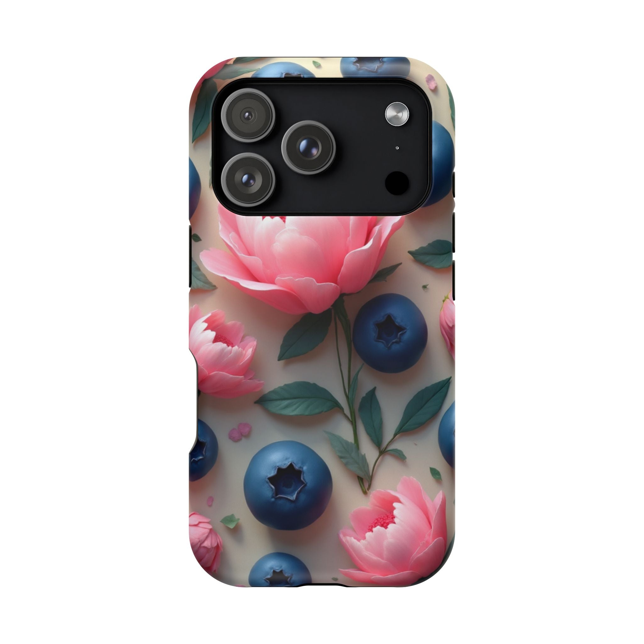 Floral Blueberry Phone Case — Magnetic Impact-Resistant