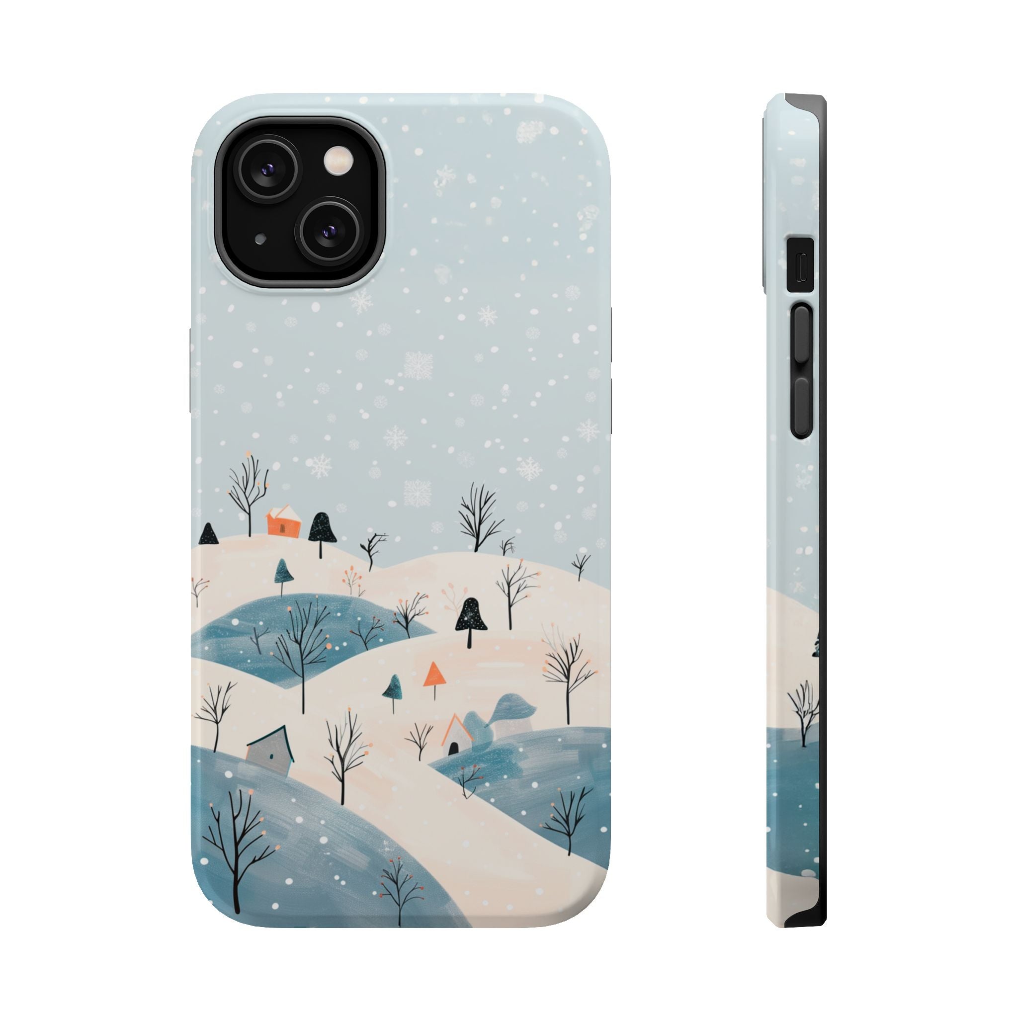 Winter Snowy Hills Magnetic Impact Phone Case — Cute Scenic Landscape iPhone Cover