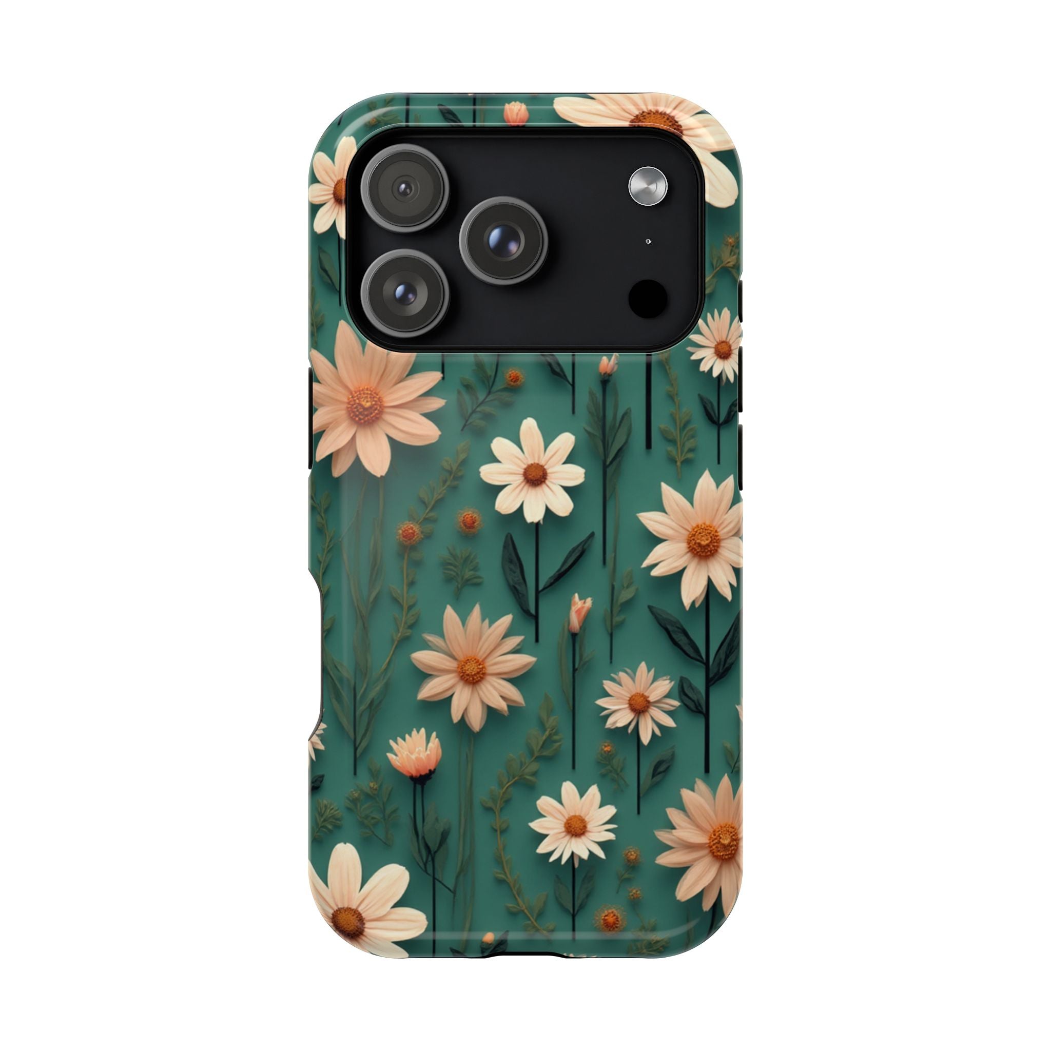 Floral Daisy Magnetic Impact-Resistant Phone Case