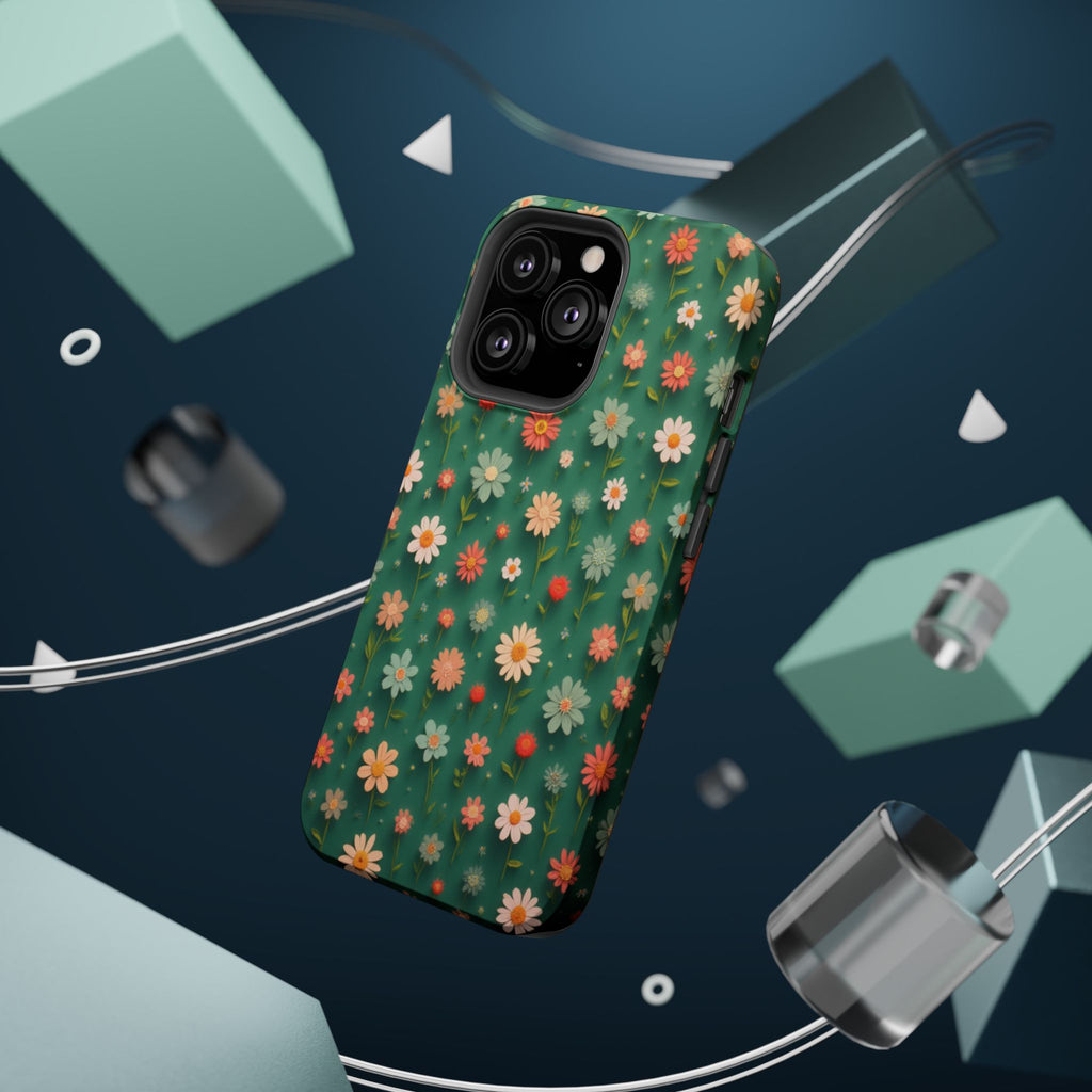 Floral Daisy Magnetic Impact-Resistant Phone Case