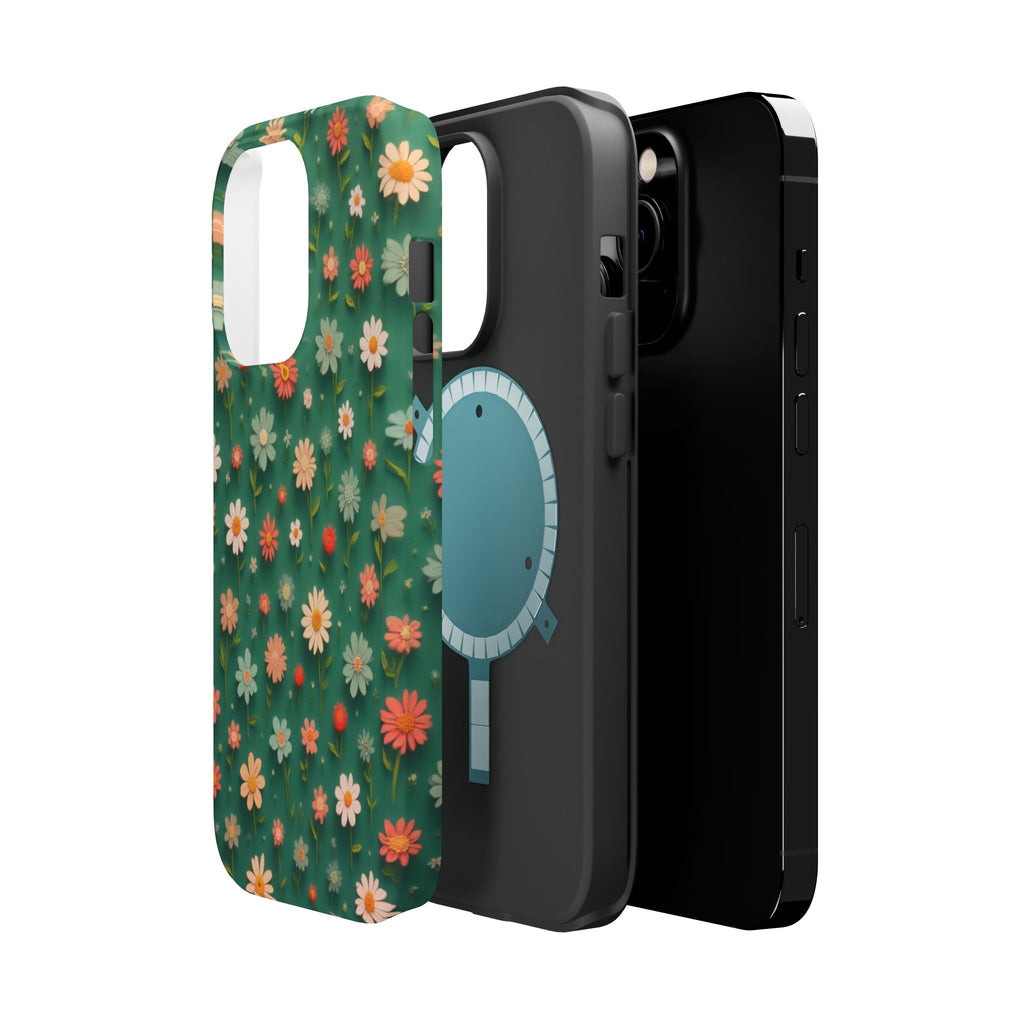 Floral Daisy Magnetic Impact-Resistant Phone Case