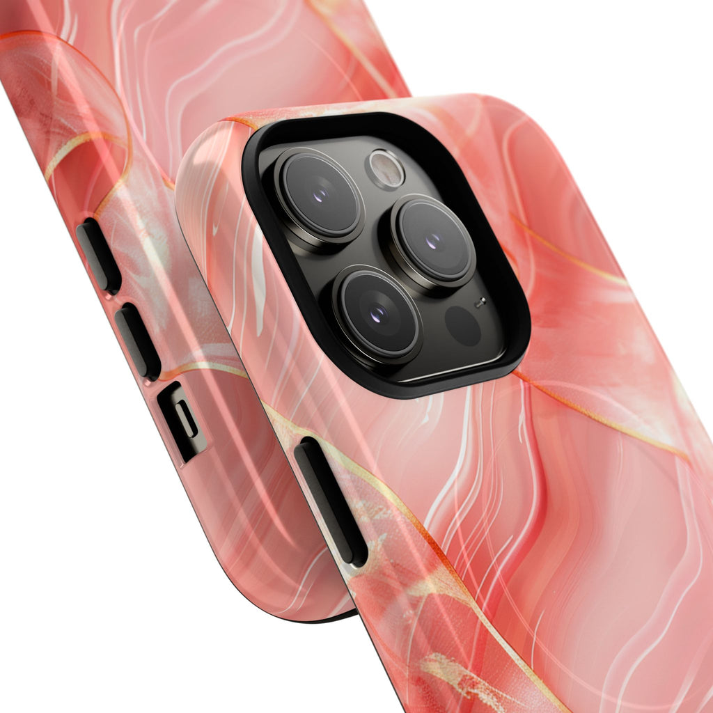 Pink Marble Magnetic Phone Case — Tough Protective iPhone Cover