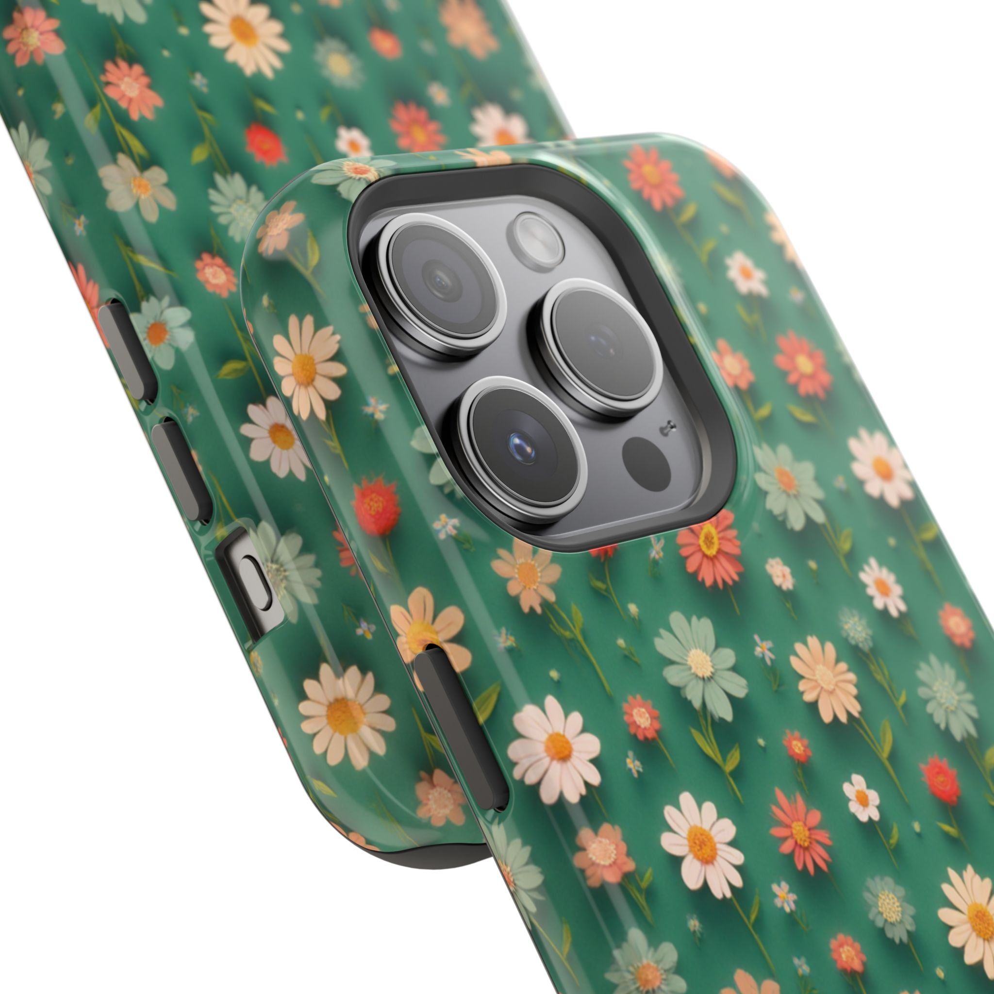 Floral Daisy Magnetic Impact-Resistant Phone Case